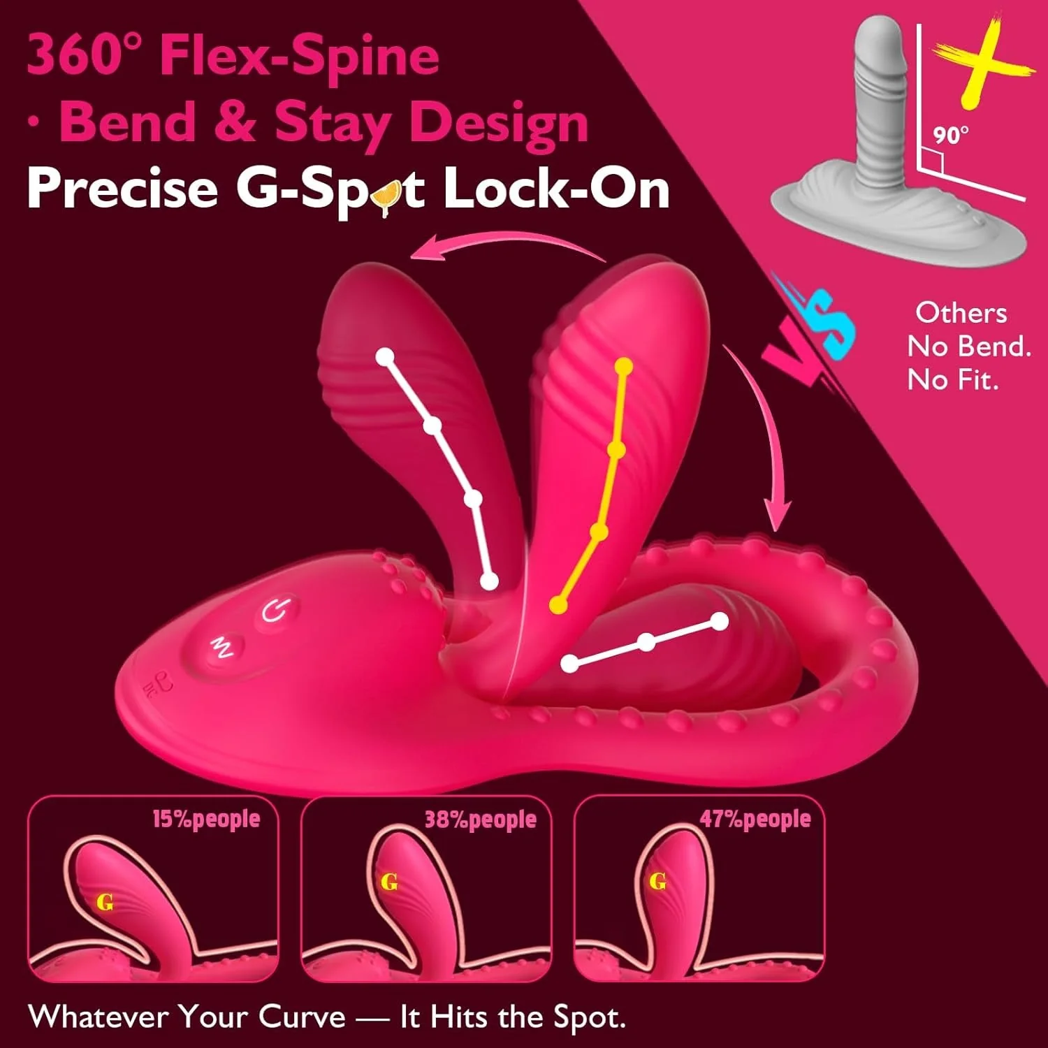 FlexSiren 360° Bendable Riding Dildo Vibrator - Image 4