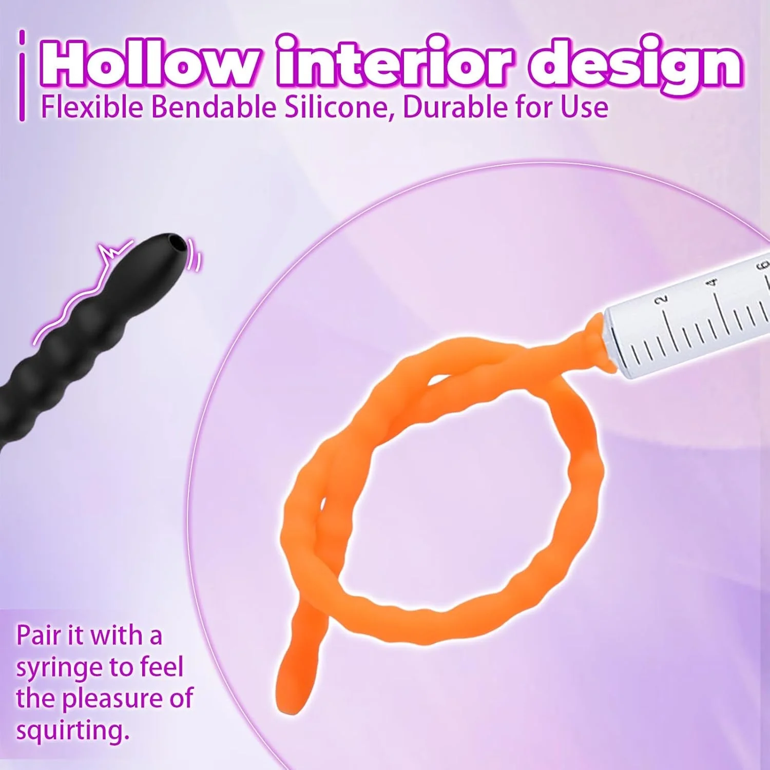 FlexTrio 3-Piece Hollow Silicone Urethral Sound Set - Image 5