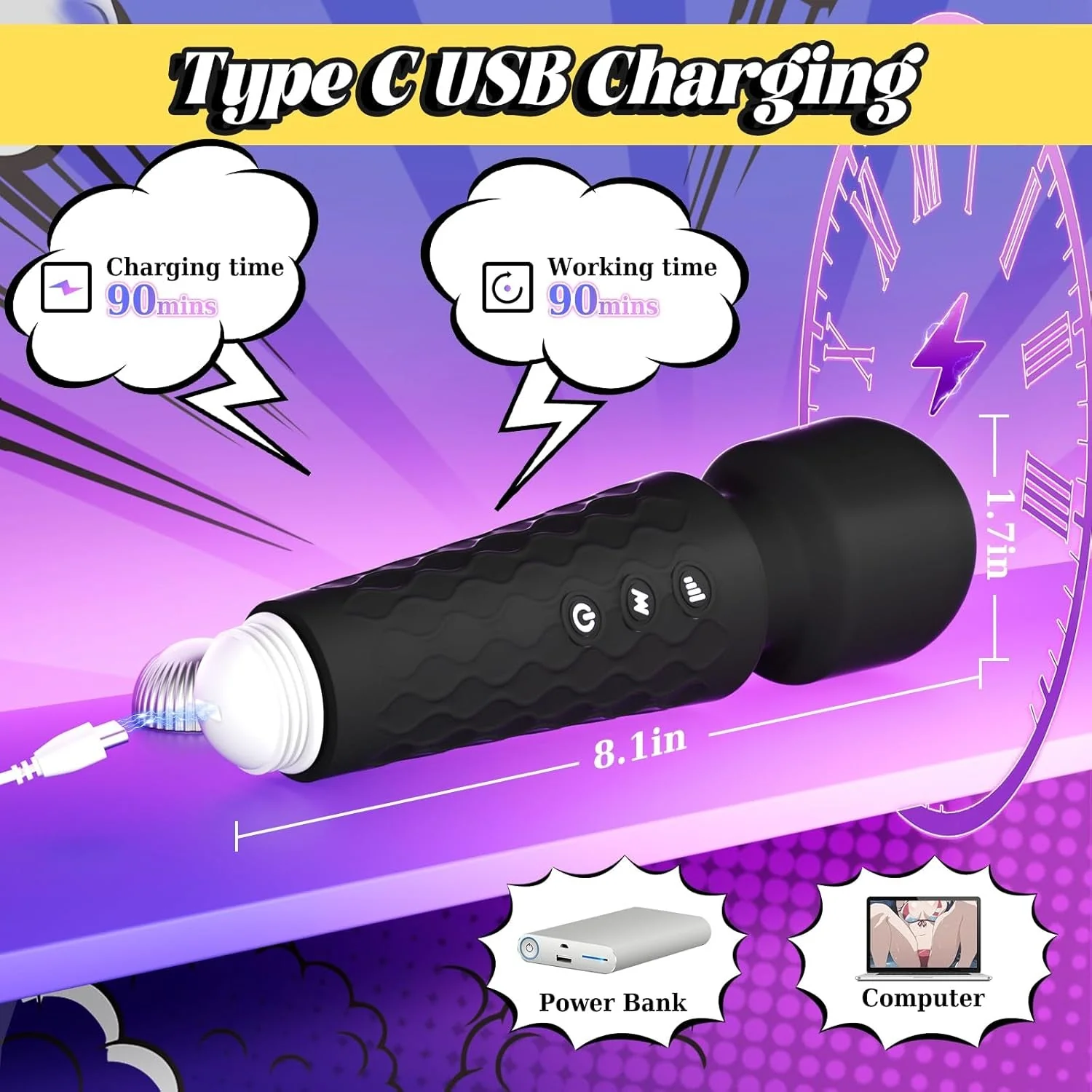 FlexVibe 20-Mode Wand Vibrator - Image 5