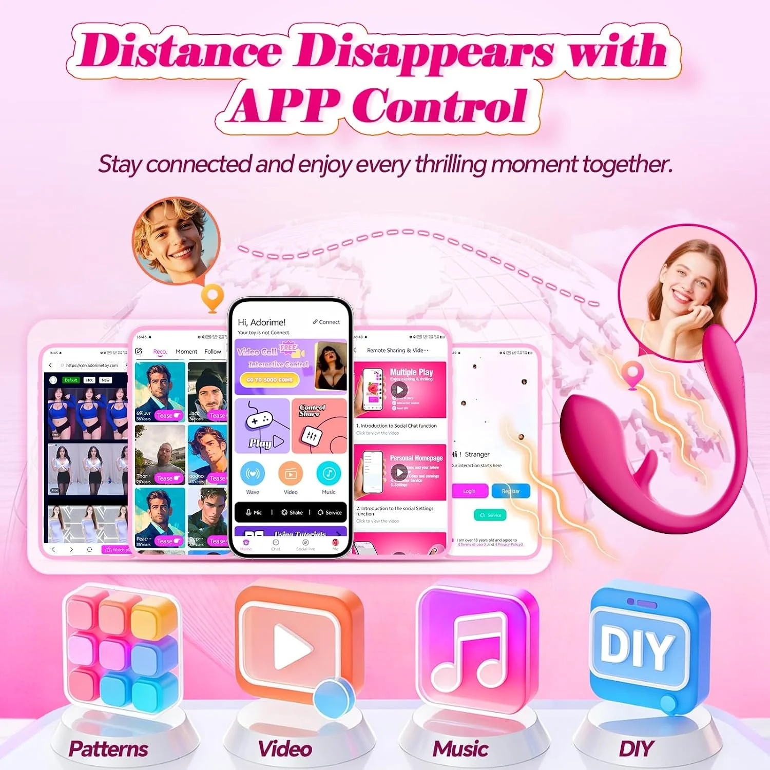 FlickWhisper App-Control Tapping Wearable Egg Vibrator - Image 4