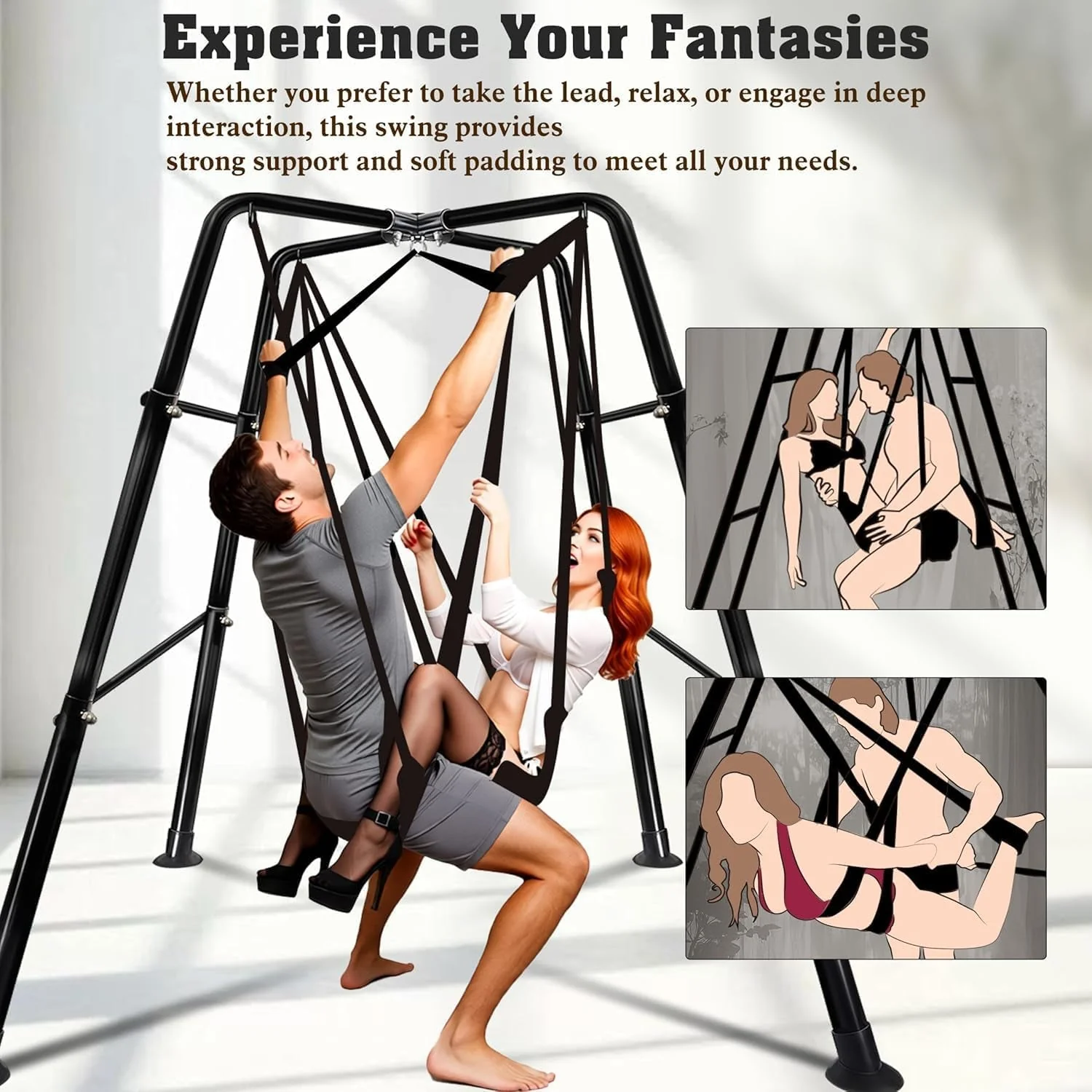 FloatThrone Heavy-Duty Sex Swing Stand 1000lb Frame - Image 2