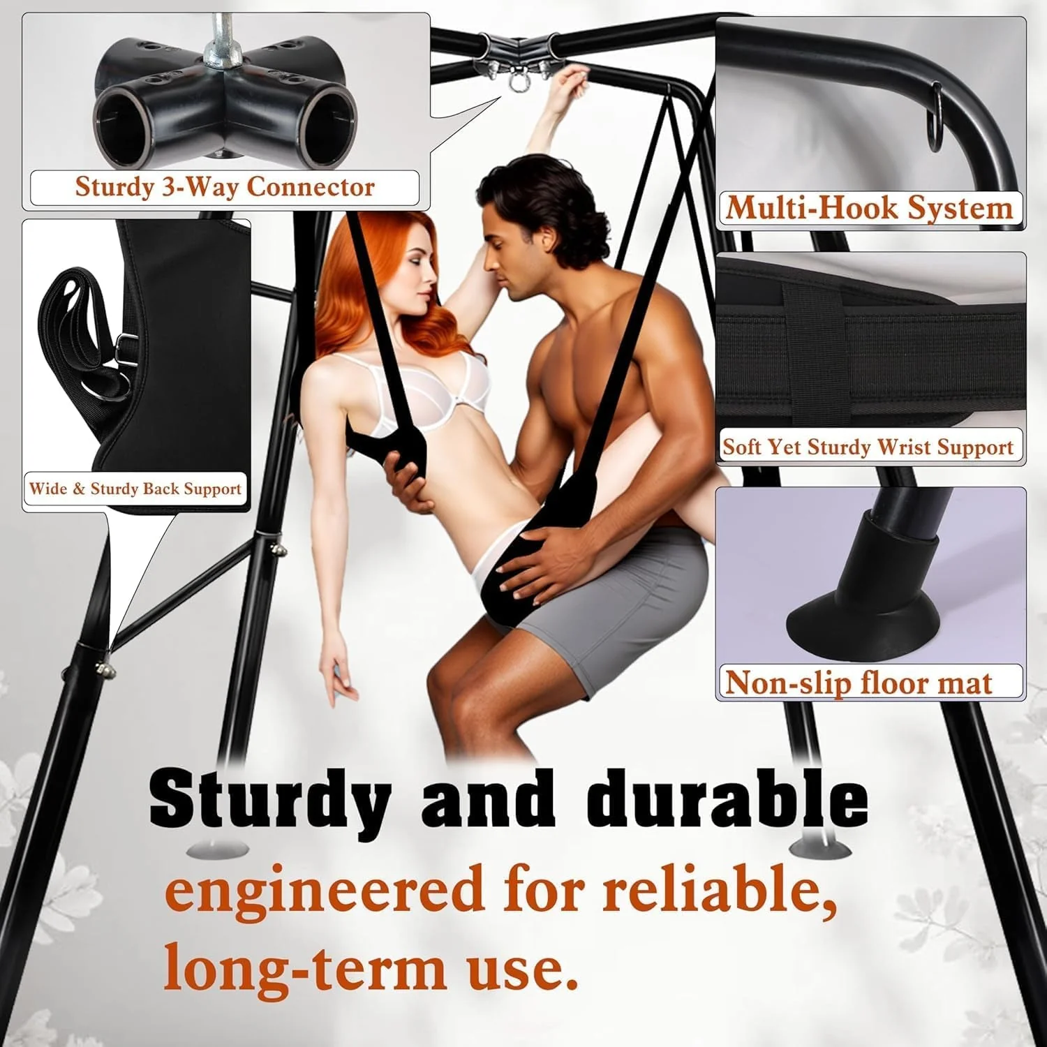 FloatThrone Heavy-Duty Sex Swing Stand 1000lb Frame - Image 5