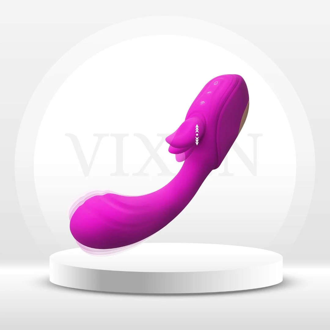 FlutterTongue Tongue Licking Rabbit Vibrator 12+12 Modes