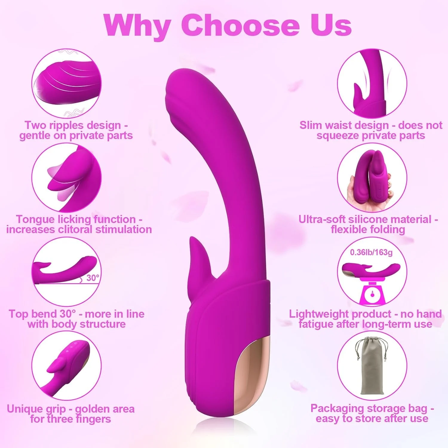 FlutterTongue Tongue Licking Rabbit Vibrator 12+12 Modes - Image 5