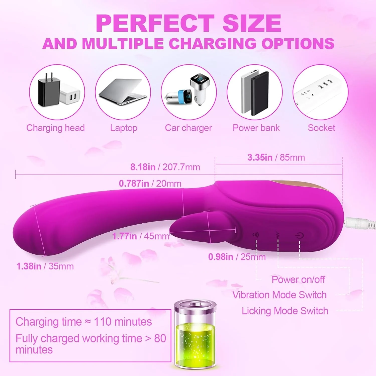 FlutterTongue Tongue Licking Rabbit Vibrator 12+12 Modes - Image 7