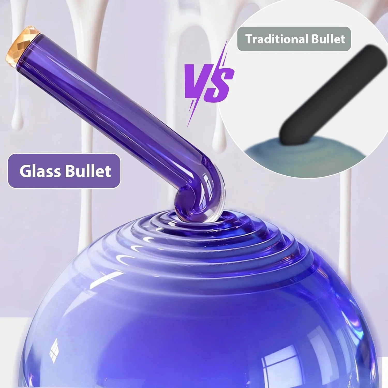 FrostedArc Curved Glass Bullet G-Spot Vibrator - Image 5
