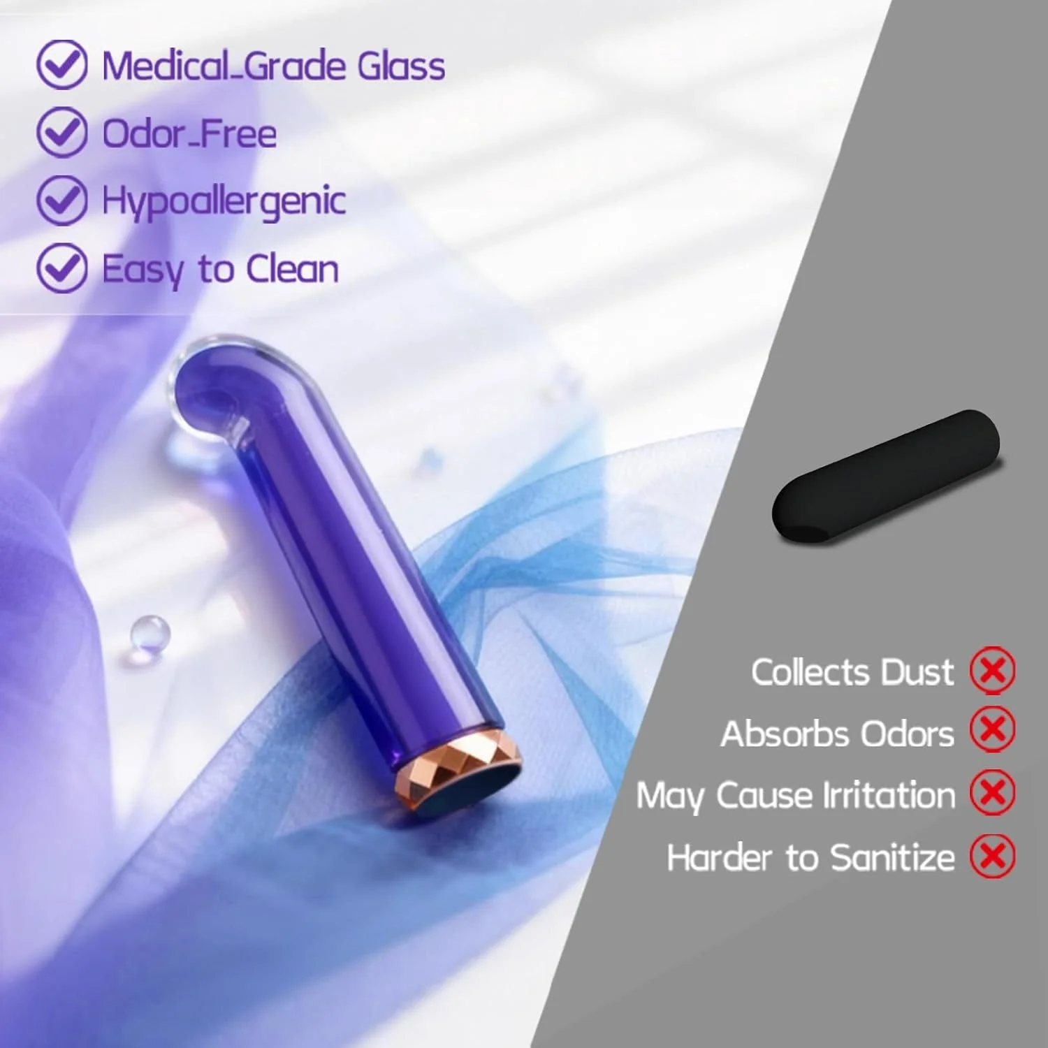 FrostedArc Curved Glass Bullet G-Spot Vibrator - Image 6