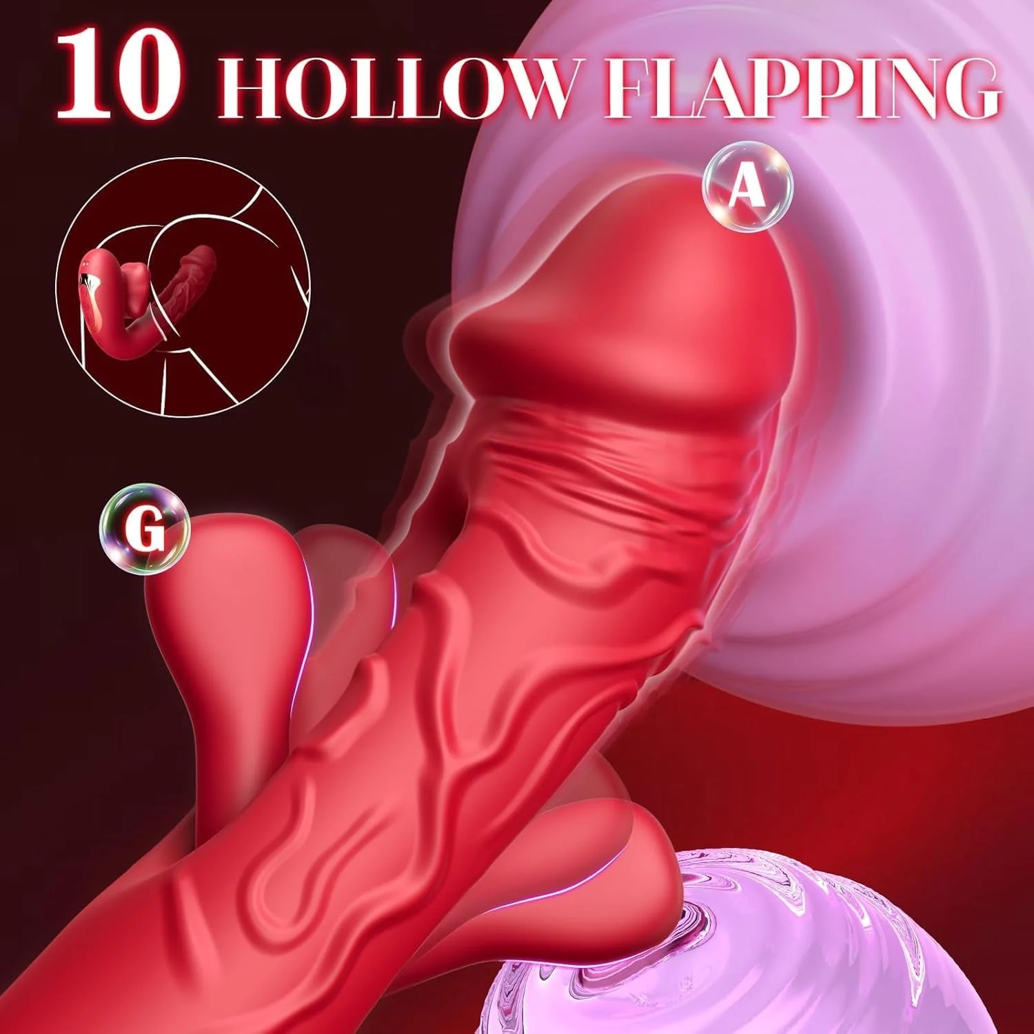 OmniLuxe 4-in-1 G-Spot Vibrator | Lick, Suction & Tap - Image 4