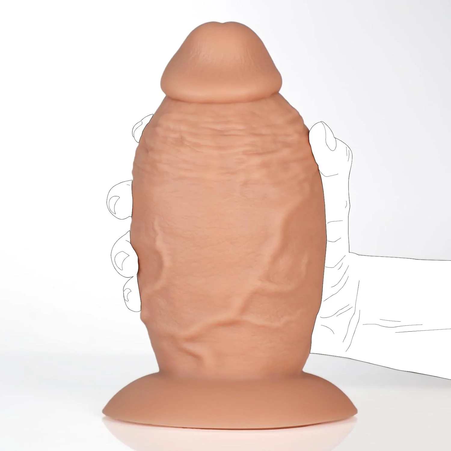 GirthMonarch 7.5" Extra Thick Dildo with Suction Base - Image 4