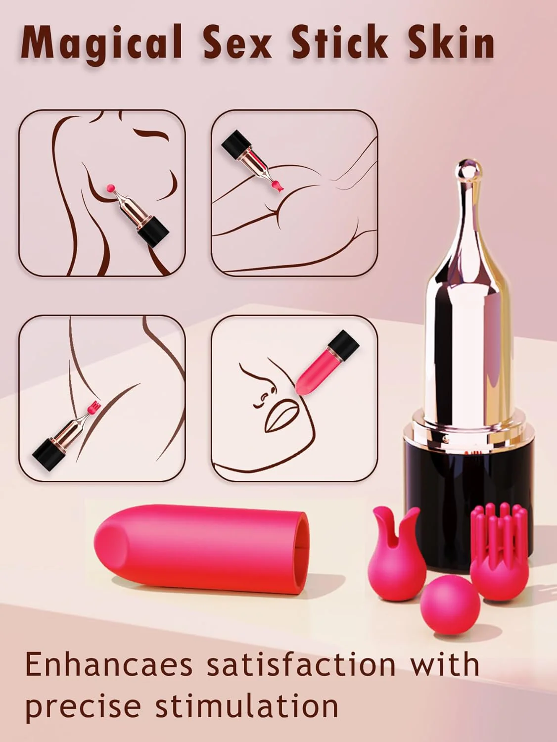GlamVibe 4-Play Lipstick Vibrator - Image 4