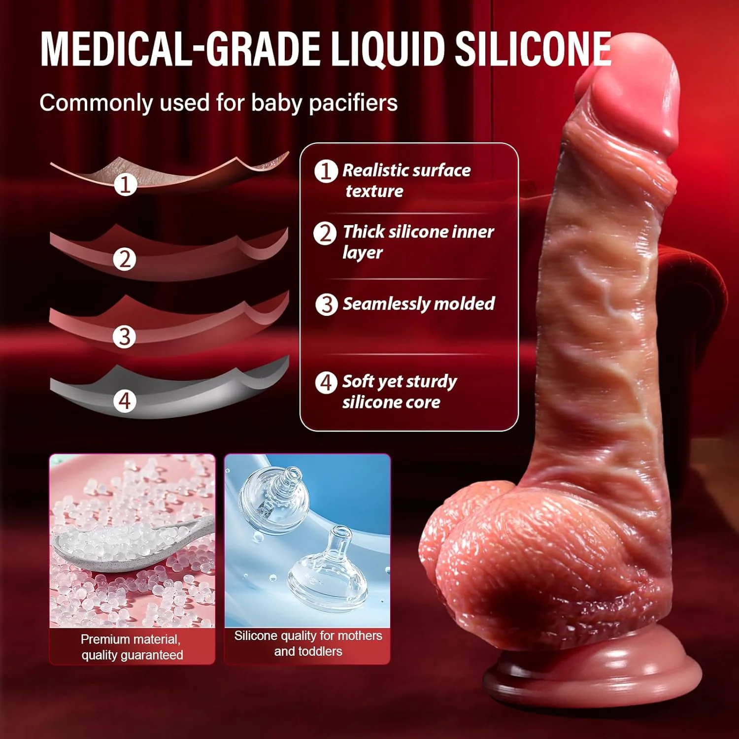 GlideReal – 8.5” Extra Skin Dildo - Image 8