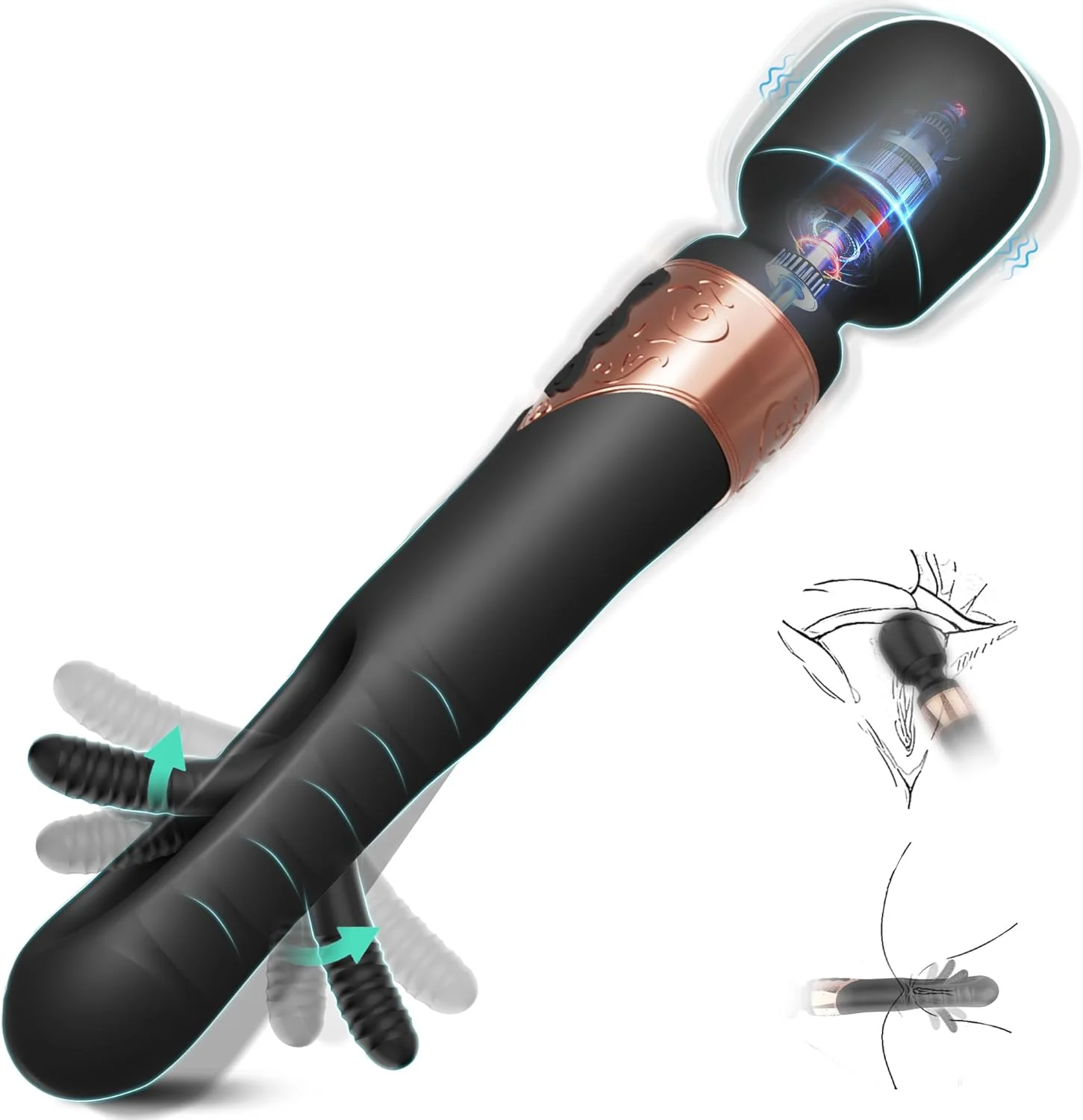 GlideVibe 360° Flapping Wand Vibrator - Image 2