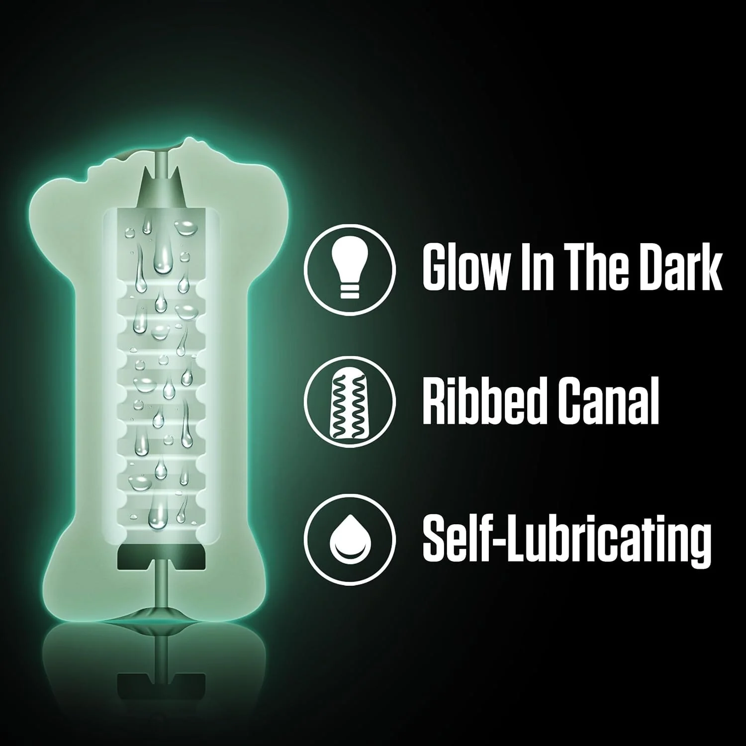 GlowGrip Glow-in-the-Dark Pocket Pussy Stroker - Image 4