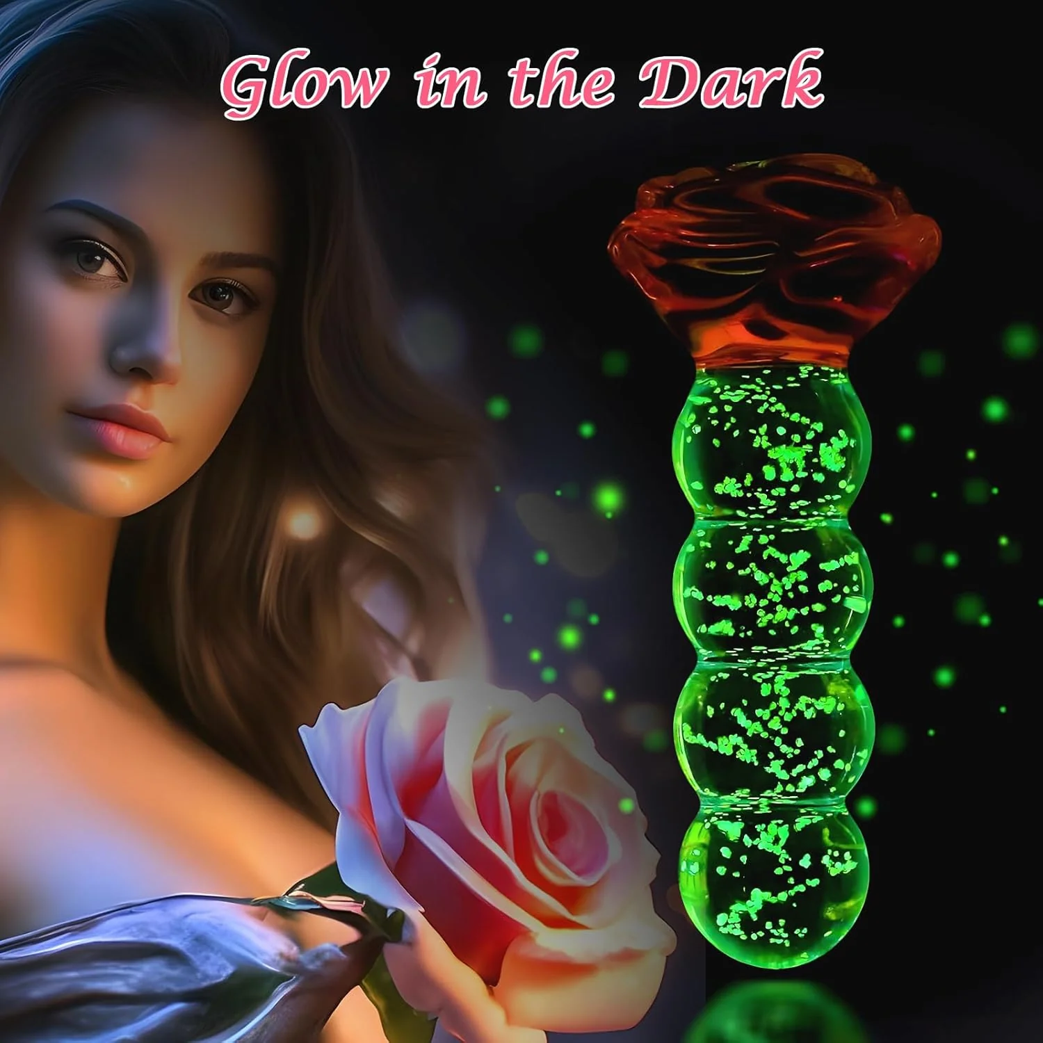 GlowRose Glass Anal Beads - Image 3