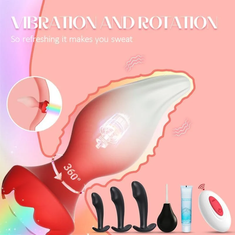 GlowTwirl 360° Rotating Anal Plug Set with Remote - Image 5