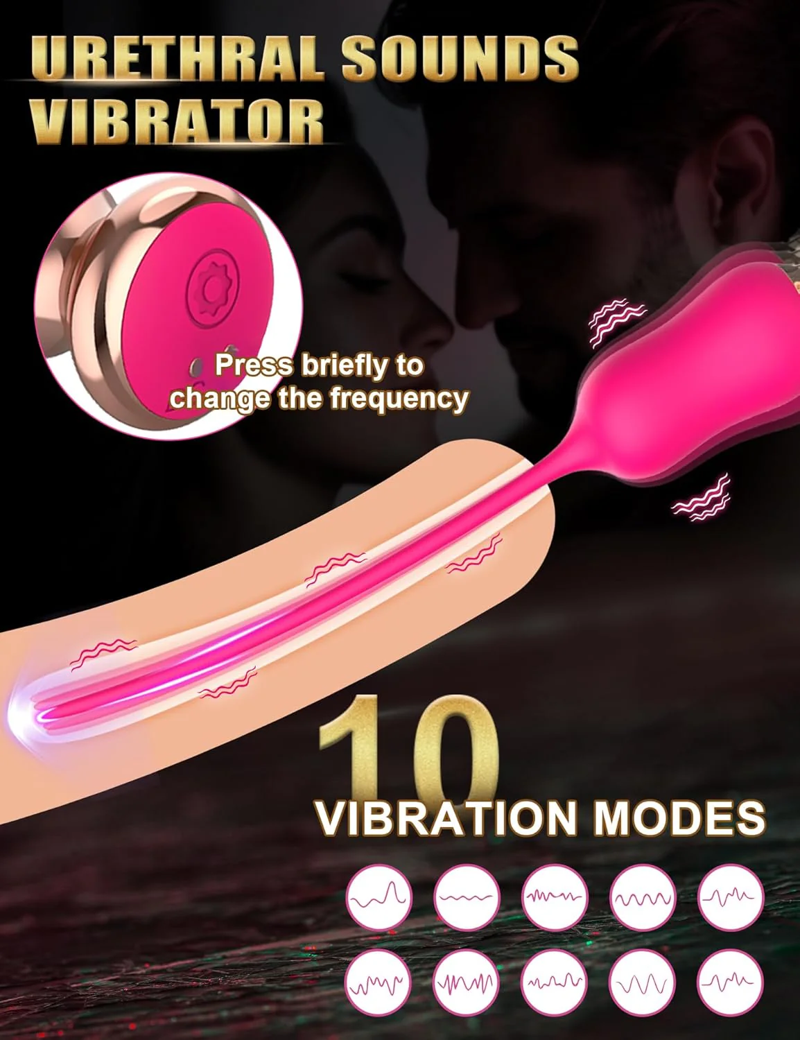 GoldRush Gold-Plated Urethral Vibrator Wand - Image 3