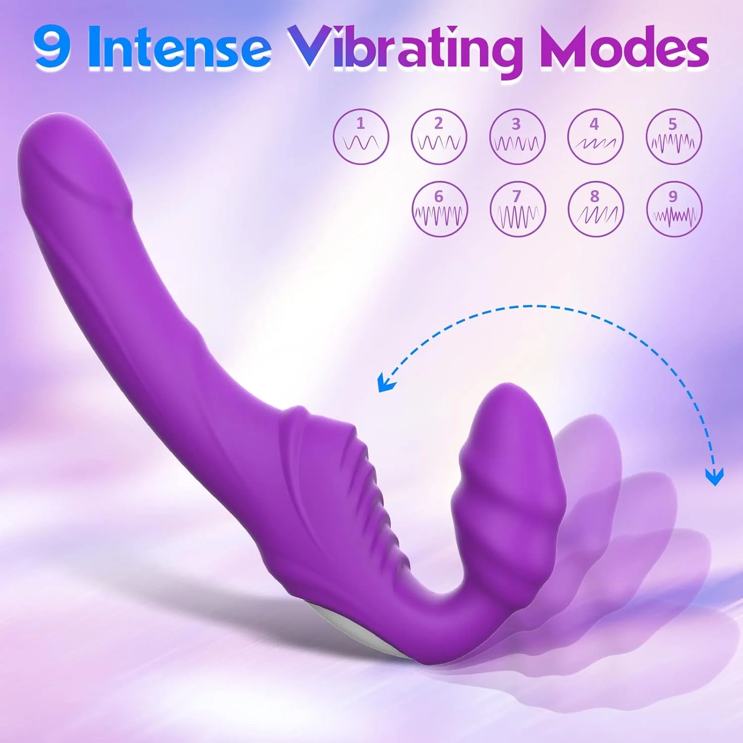 GrindFit Ergonomic Strapless Strap-On Dildo Vibrator - Image 4