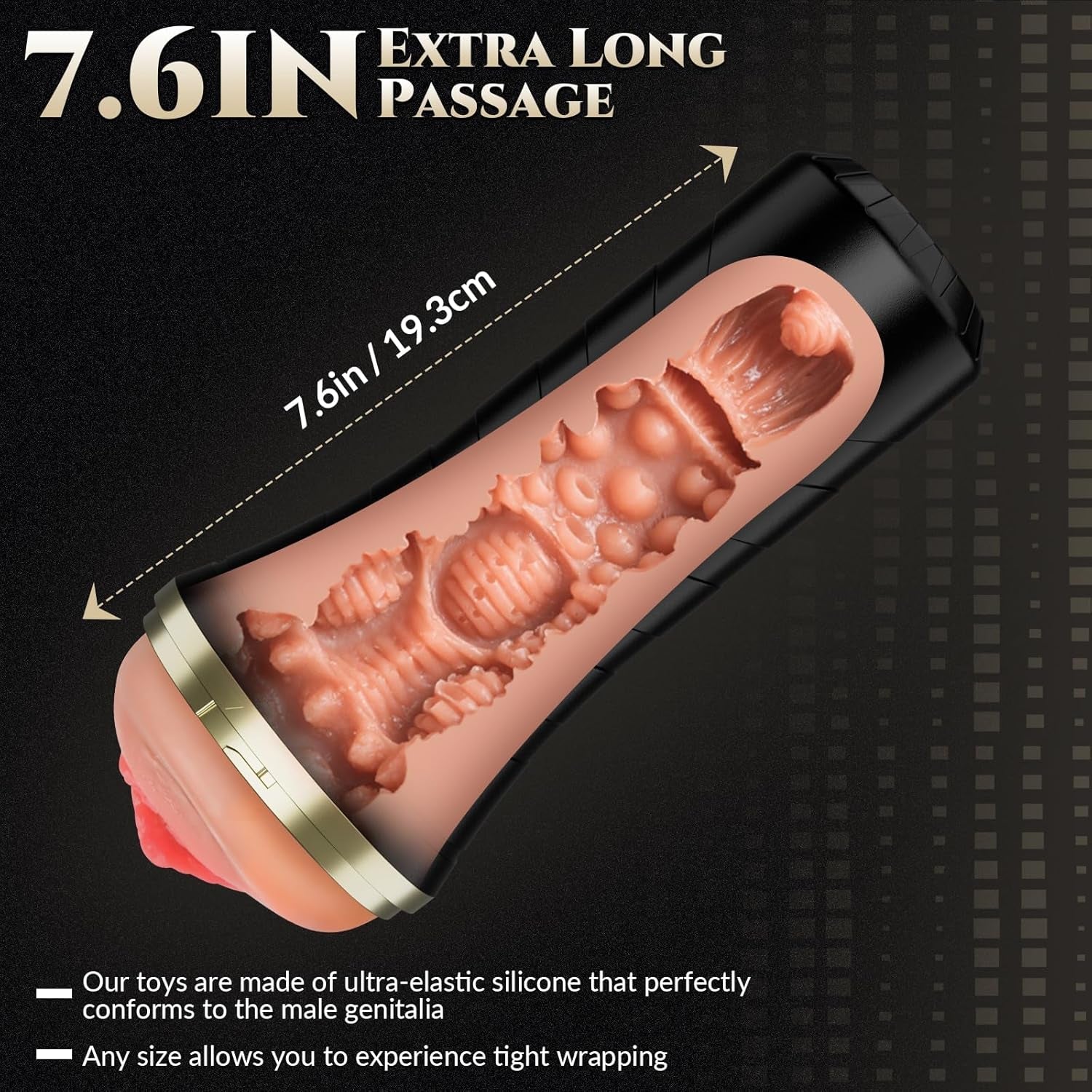 GripLuxe 7.5” Realistic Pocket Pussy Fleshlight Stroker - Image 7