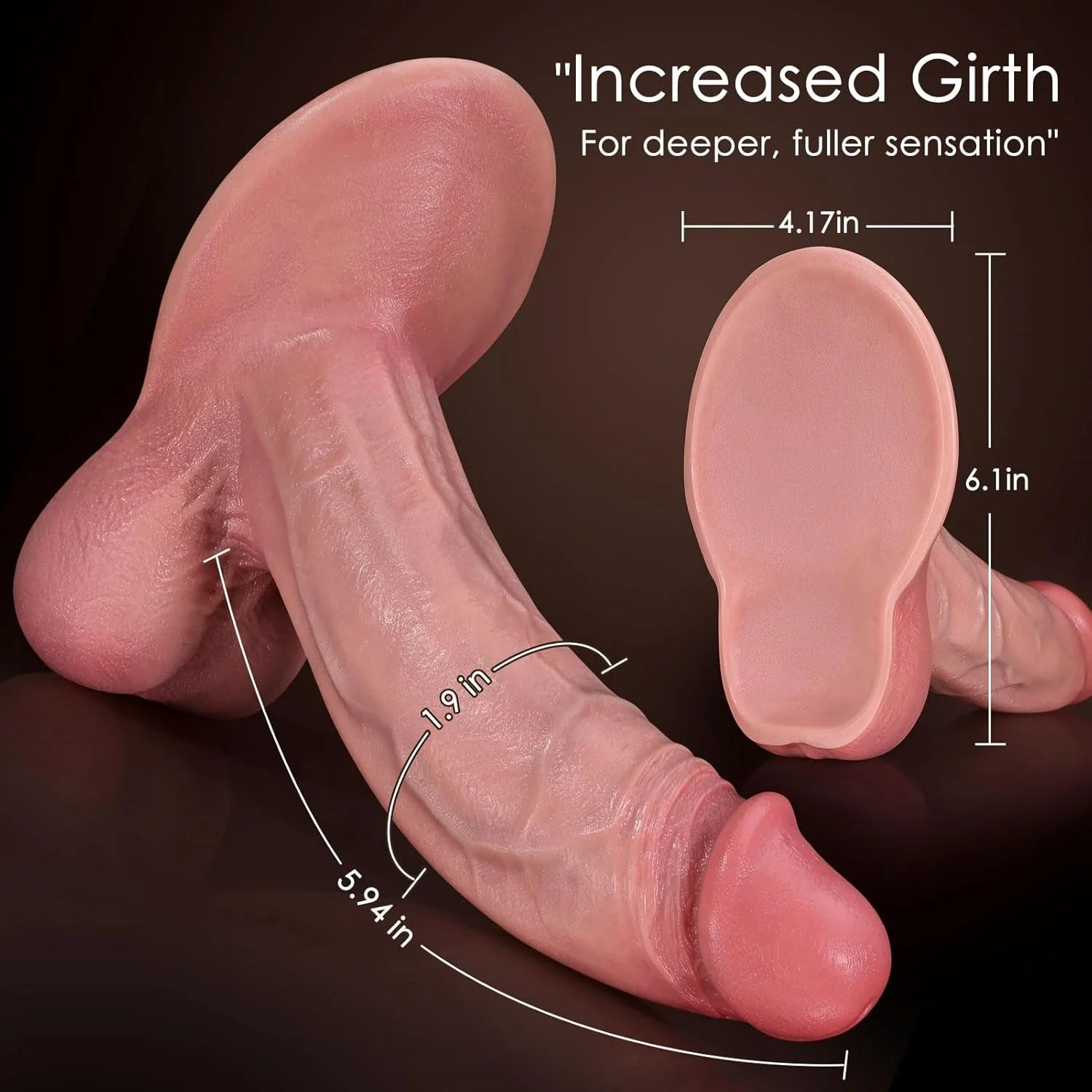 GripRide Realistic Suction Cup Dildo - Image 3