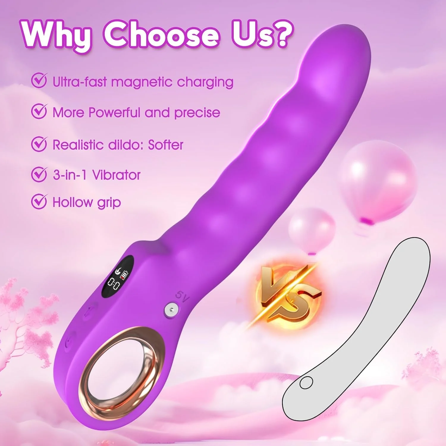 GripStroke Thrusting G-Spot Vibrator Wand - Image 5
