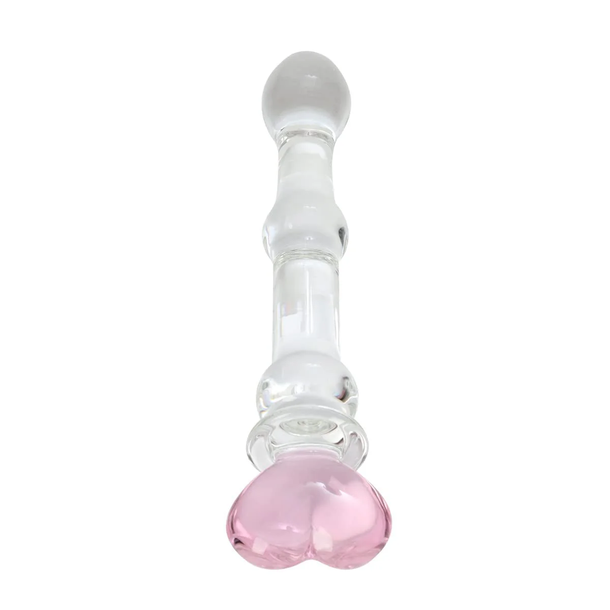 HeartGlass Pink Heart Glass Dildo Wand - Image 3