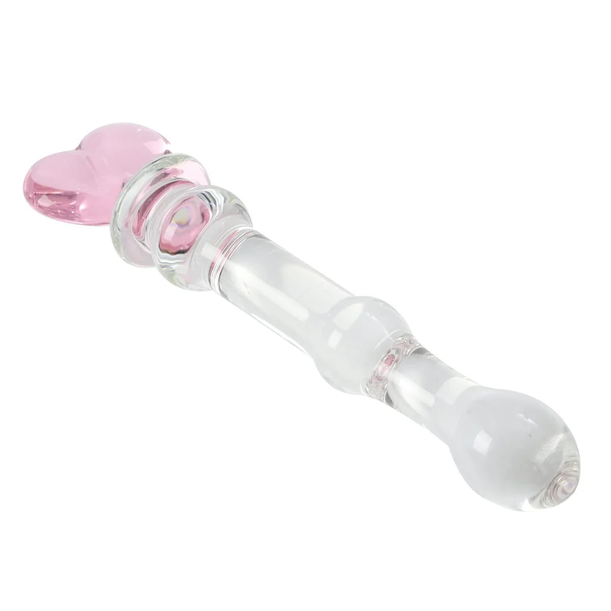 HeartGlass Pink Heart Glass Dildo Wand - Image 4