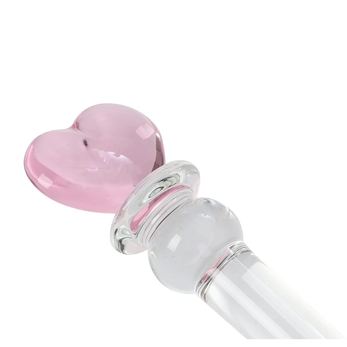 HeartGlass Pink Heart Glass Dildo Wand - Image 6
