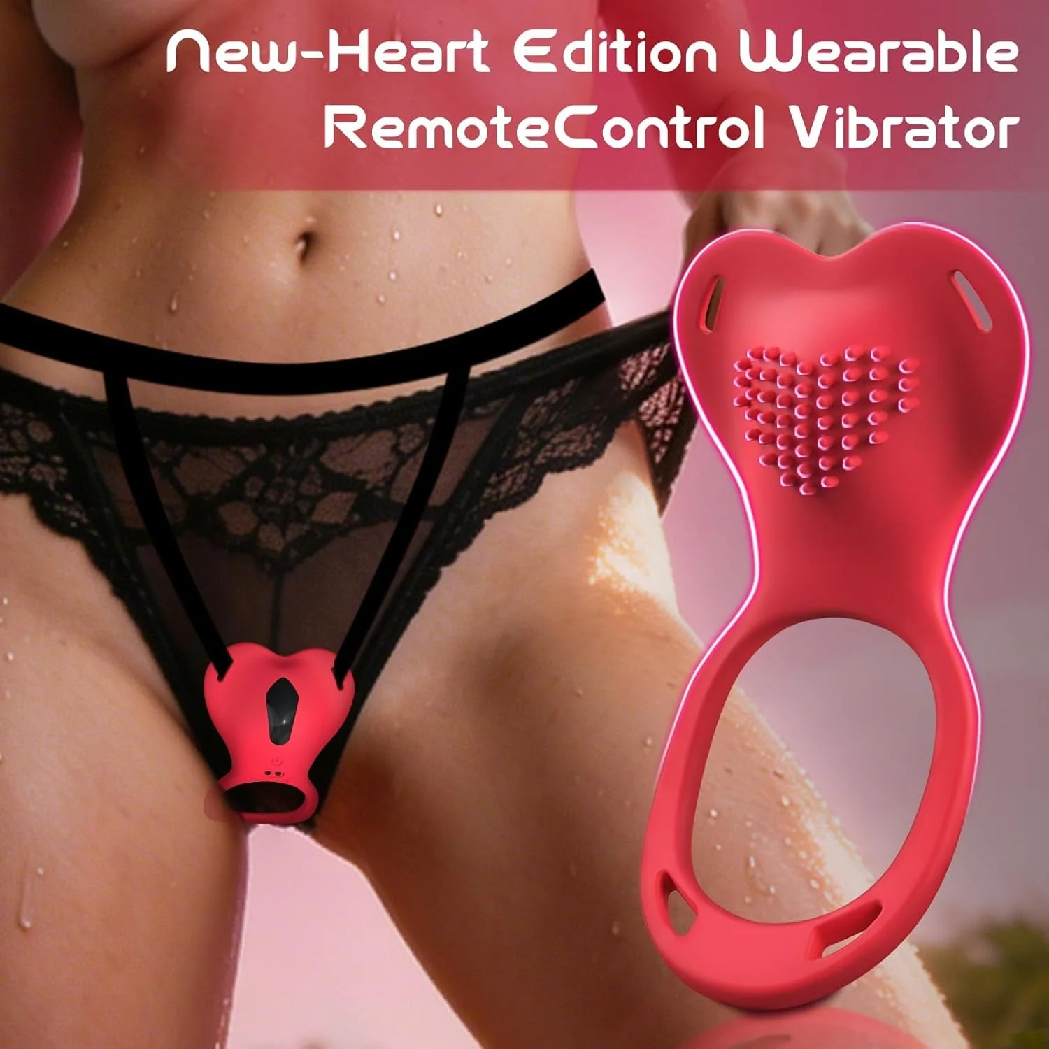 HeartRush Heart-Shaped Couples Wearable Clit Vibrator - Image 2