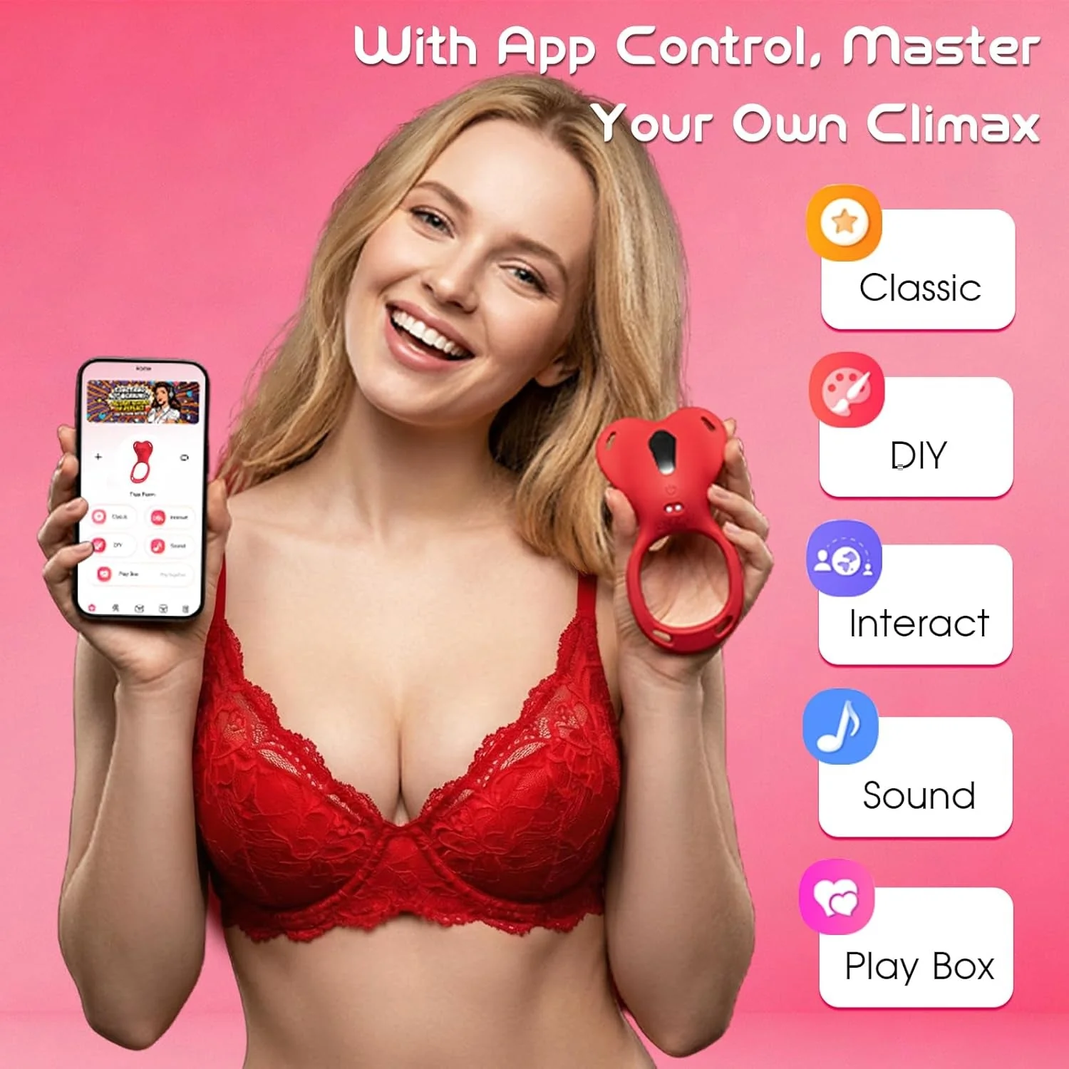 HeartRush Heart-Shaped Couples Wearable Clit Vibrator - Image 7