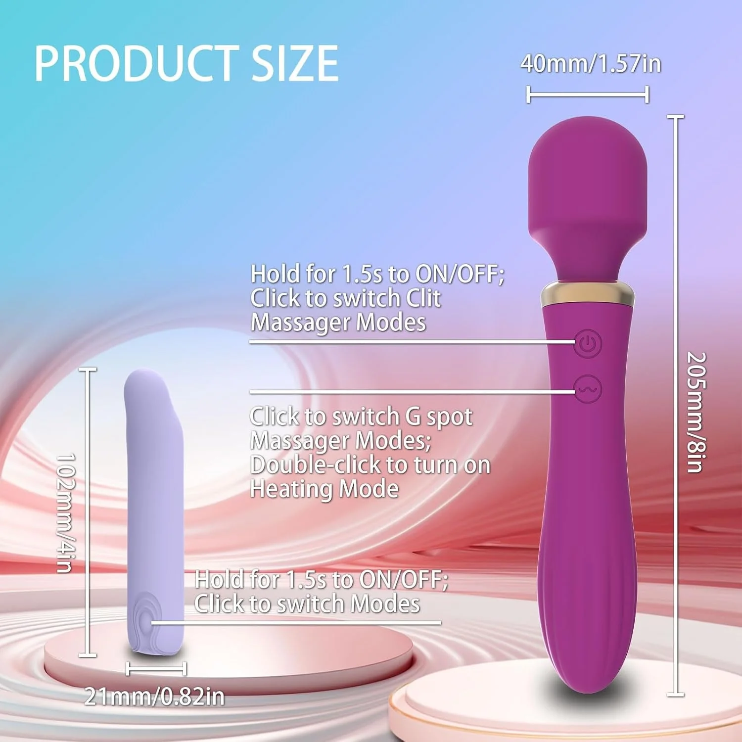 HeatMuse Heated Wand & Bullet Vibrator Set - Image 8