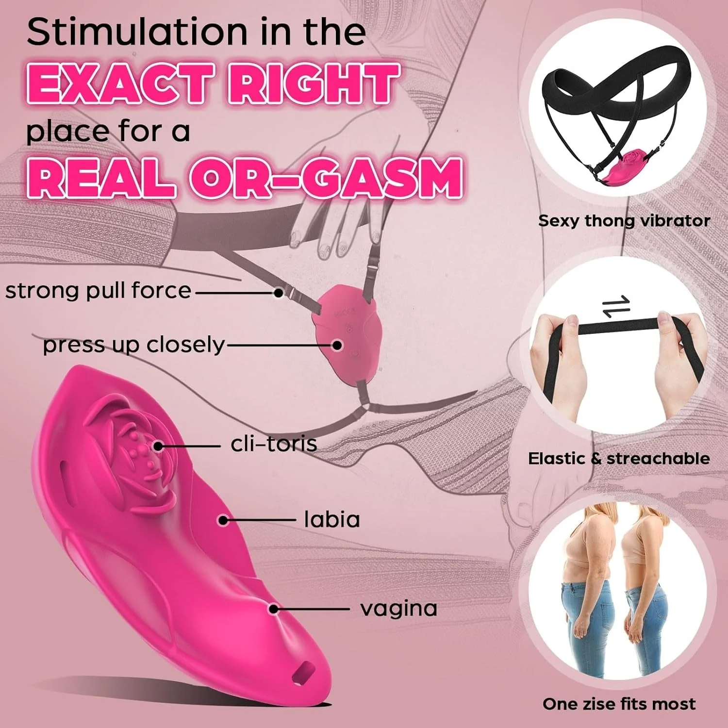 HiddenPetal Wearable Panty Vibrator Rose 10 Modes - Image 3