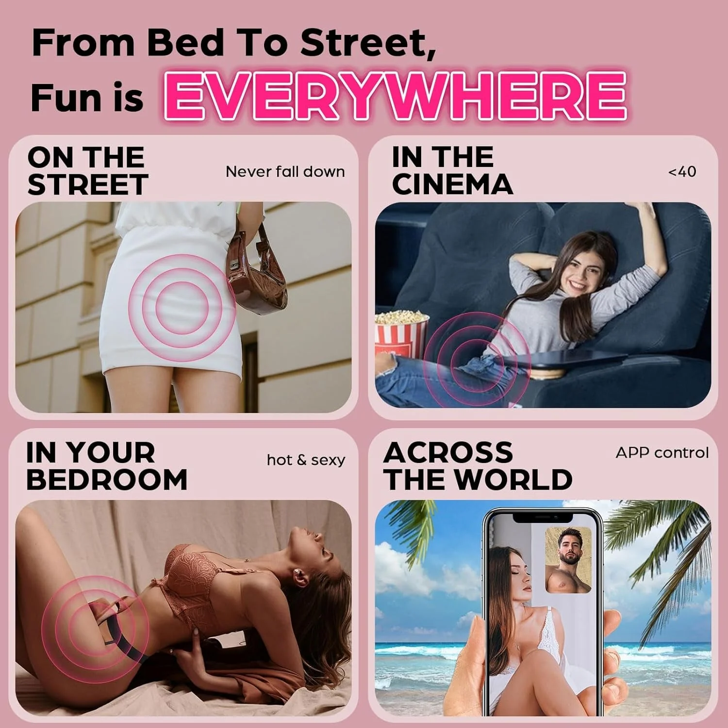 HiddenPetal Wearable Panty Vibrator Rose 10 Modes - Image 4