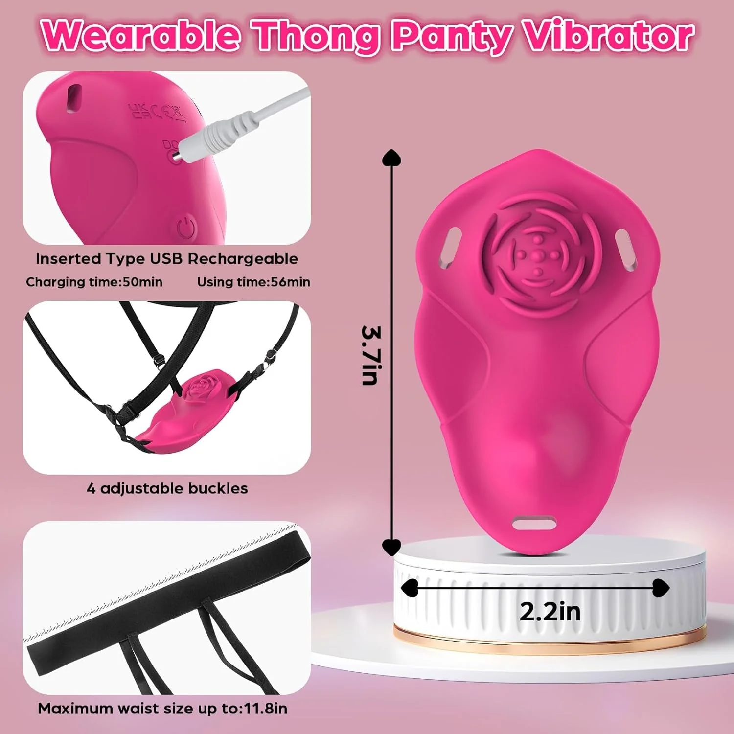 HiddenPetal Wearable Panty Vibrator Rose 10 Modes - Image 6