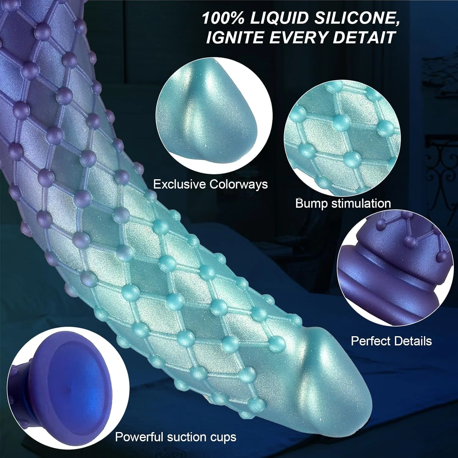 HoldFast Suction Cup Dildo Mount with 7.8" Silicone Dildo - Image 4