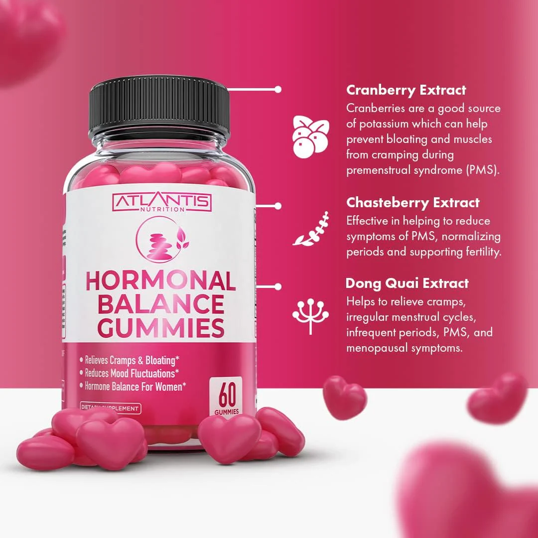 Hormonal Balance & PMS Relief Gummies – Mood & Cramp Support - Image 4