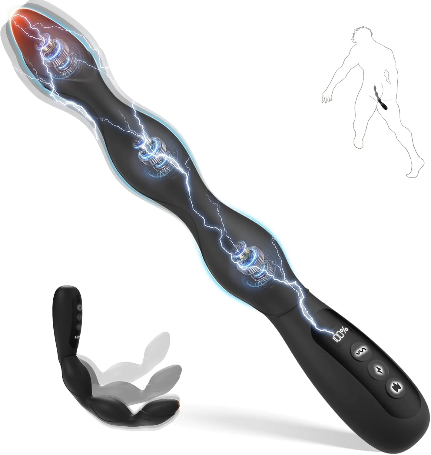 InfernoKnot Prostate Plug – Vibe, Shock & Heat - Image 9