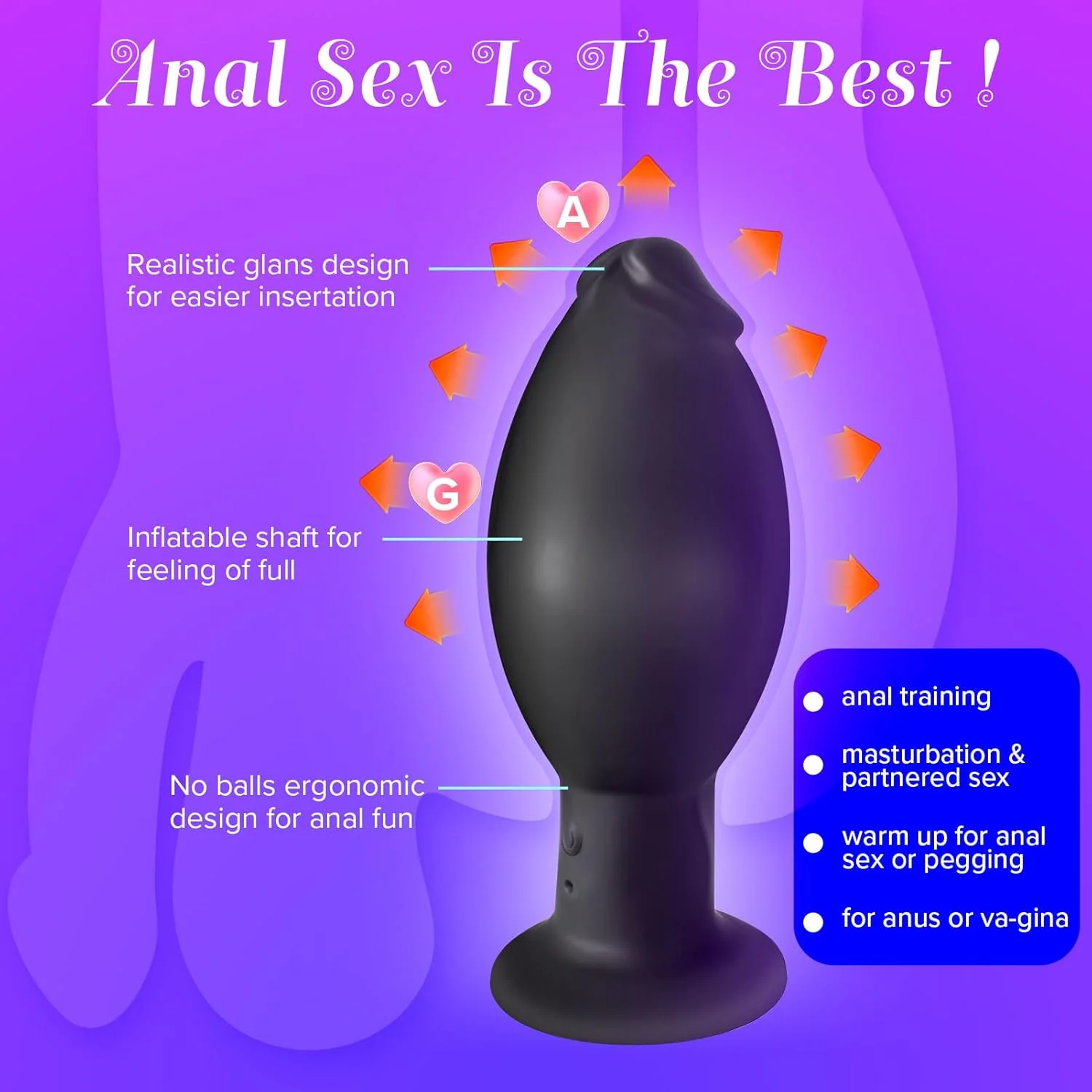 InflateVibe Prostate Vibrator & Suction Cup Dildo - Image 5