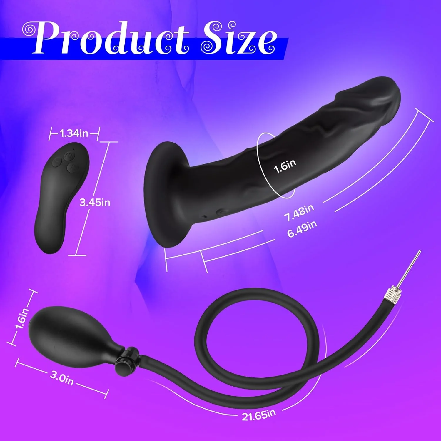 InflateVibe Prostate Vibrator & Suction Cup Dildo - Image 7