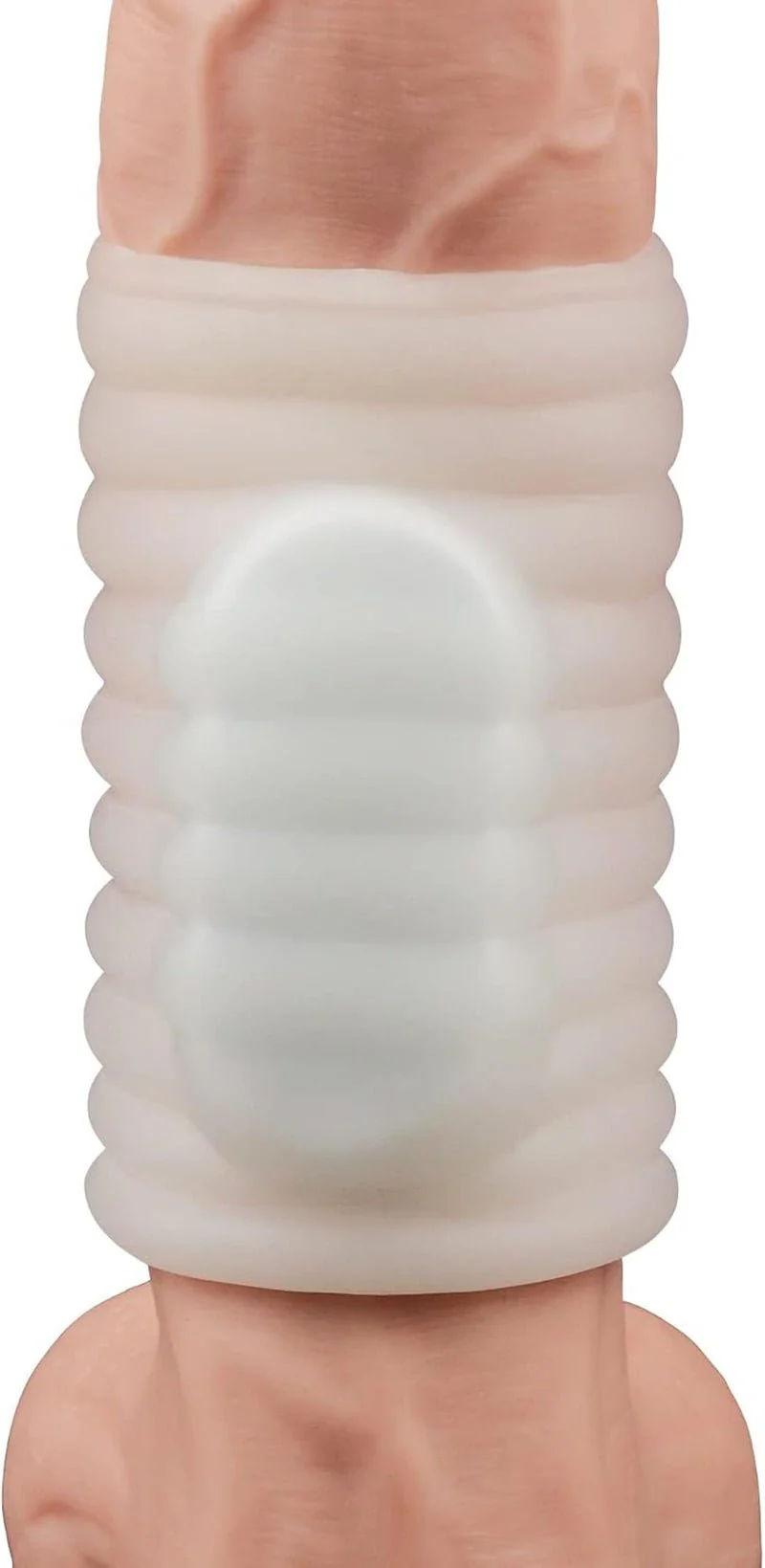 KnightFit Ribbed Vibrating Penis Sleeve - Image 3