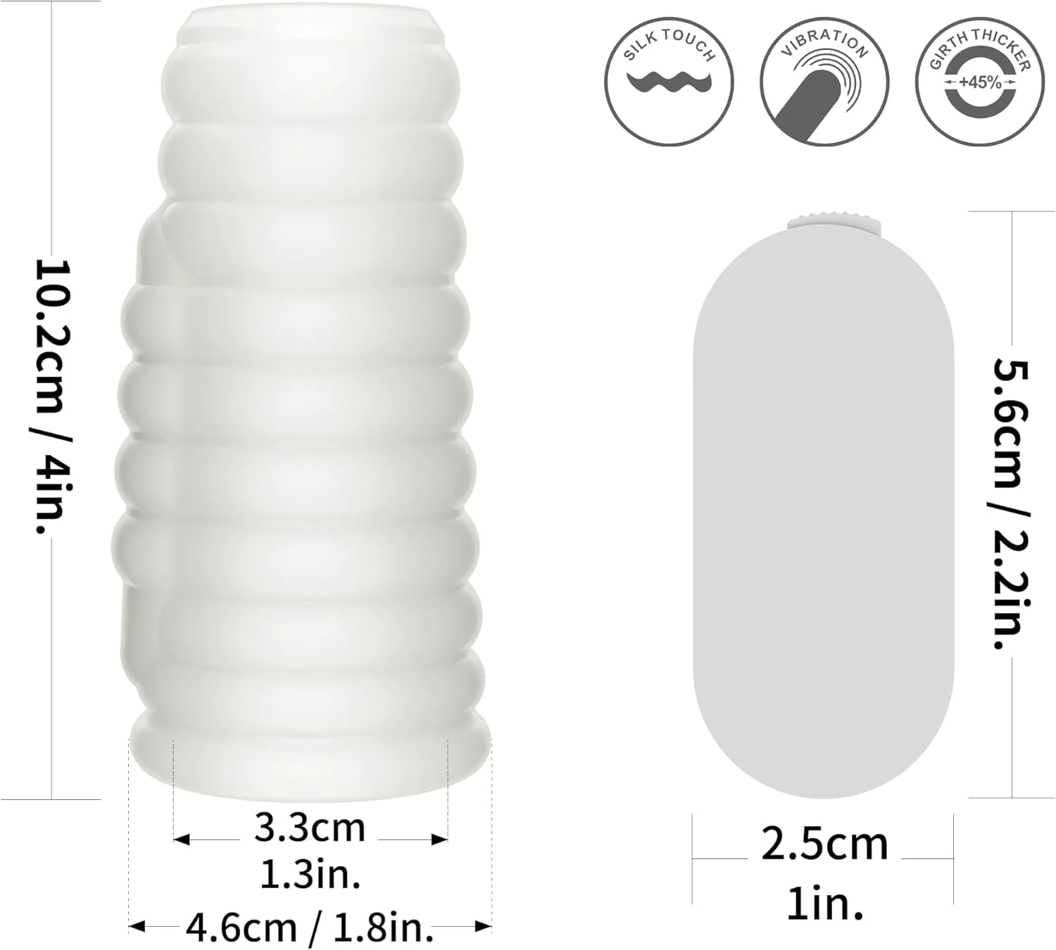 KnightFit Ribbed Vibrating Penis Sleeve - Image 5