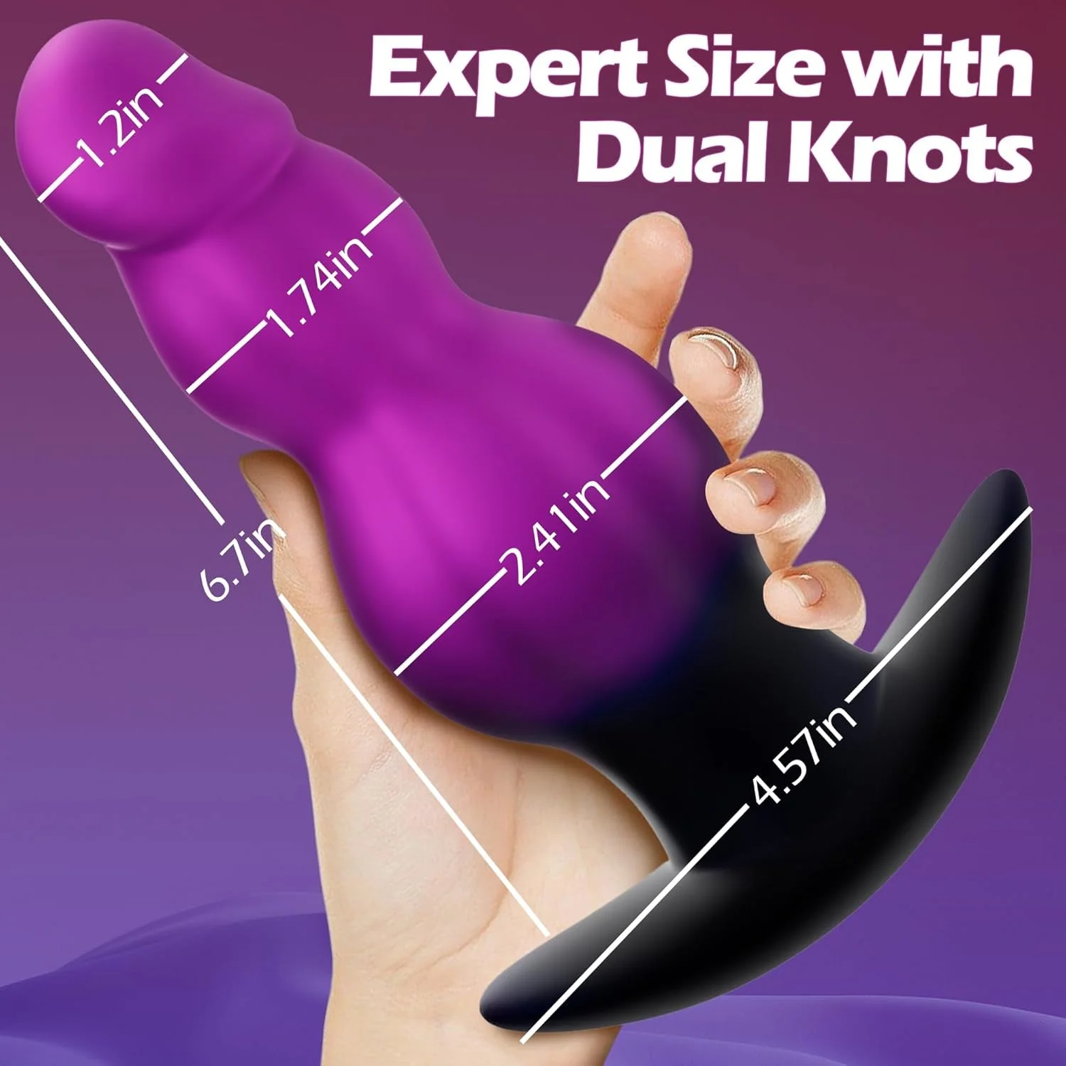 KnotRush Large Vibrating Butt Plug & Prostate Massager - Image 3