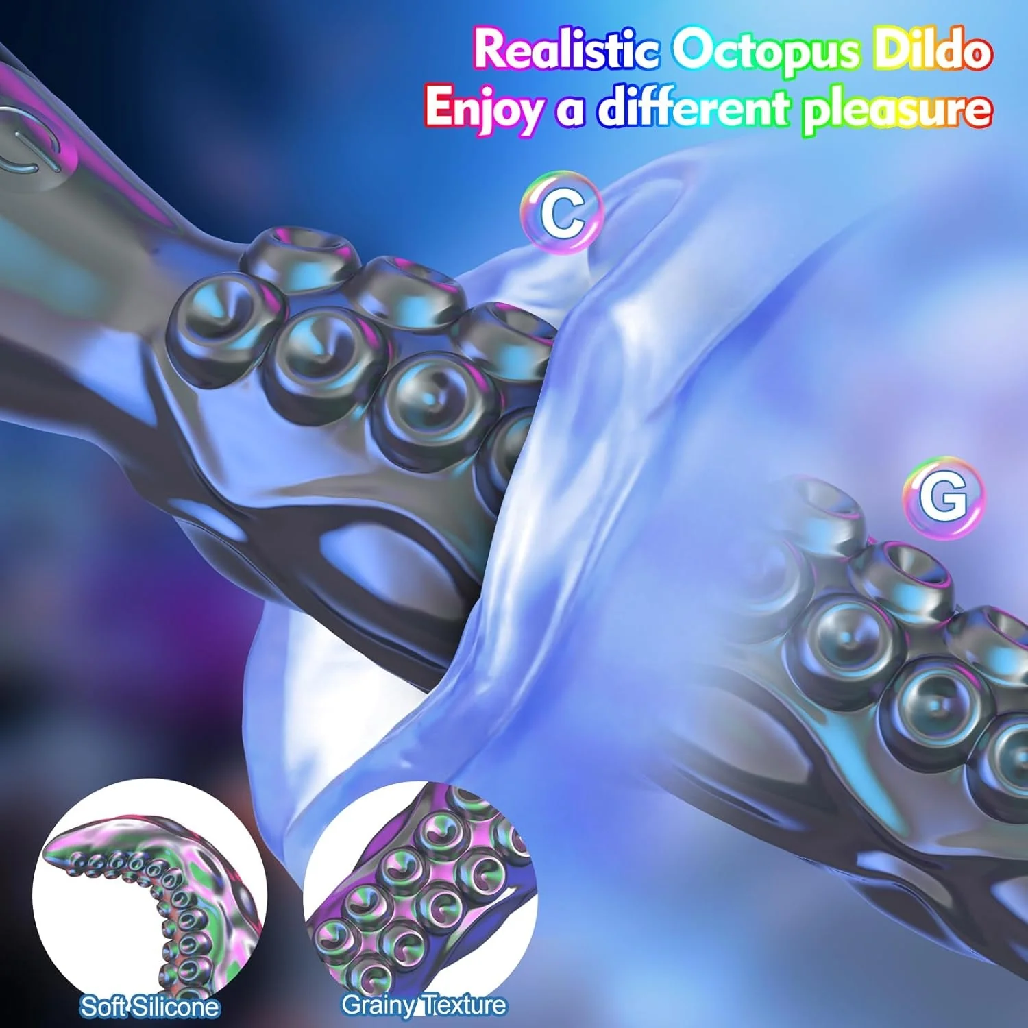 KrakenBloom 10.7" Tentacle Dildo Vibrator 9 Modes - Image 3