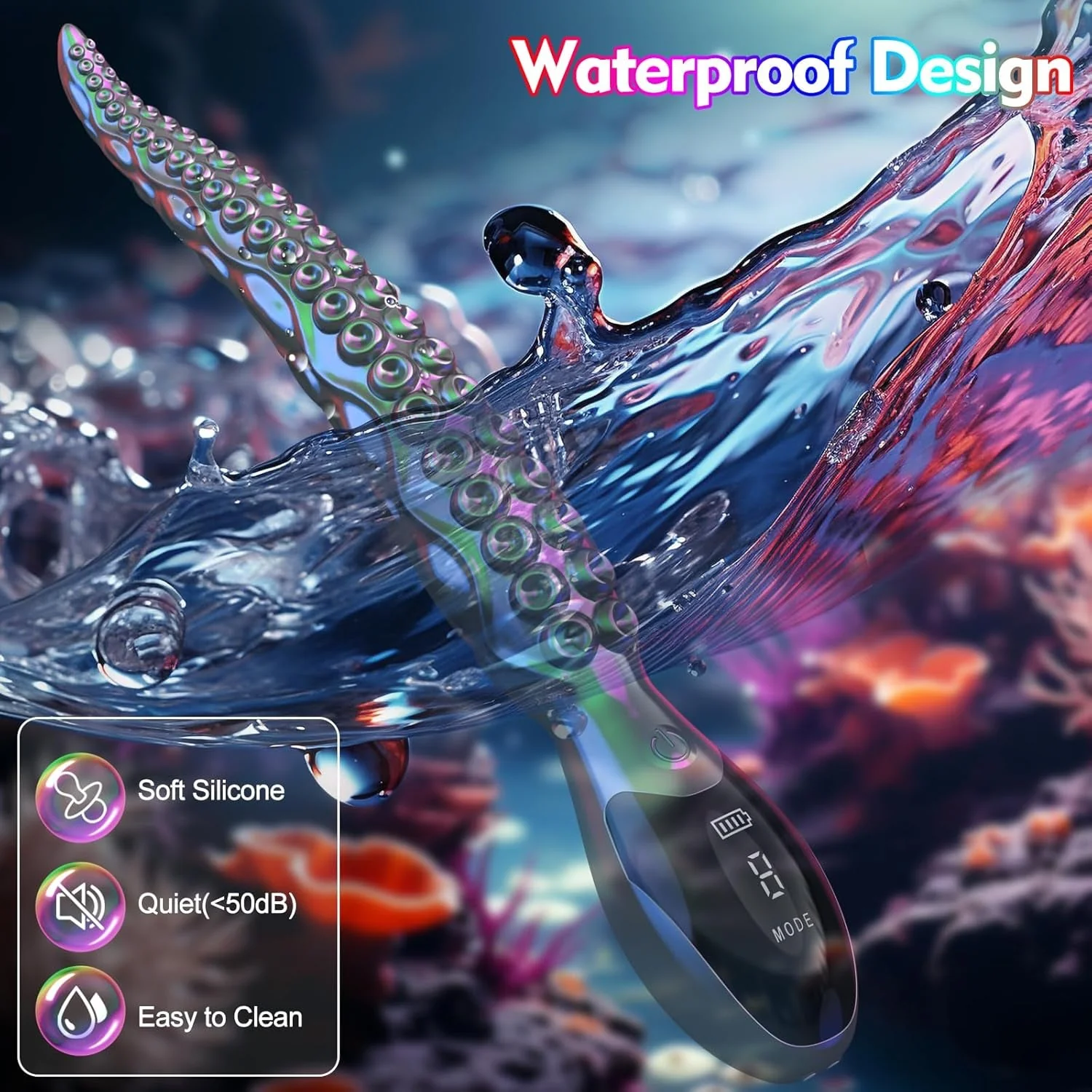 KrakenBloom 10.7" Tentacle Dildo Vibrator 9 Modes - Image 6