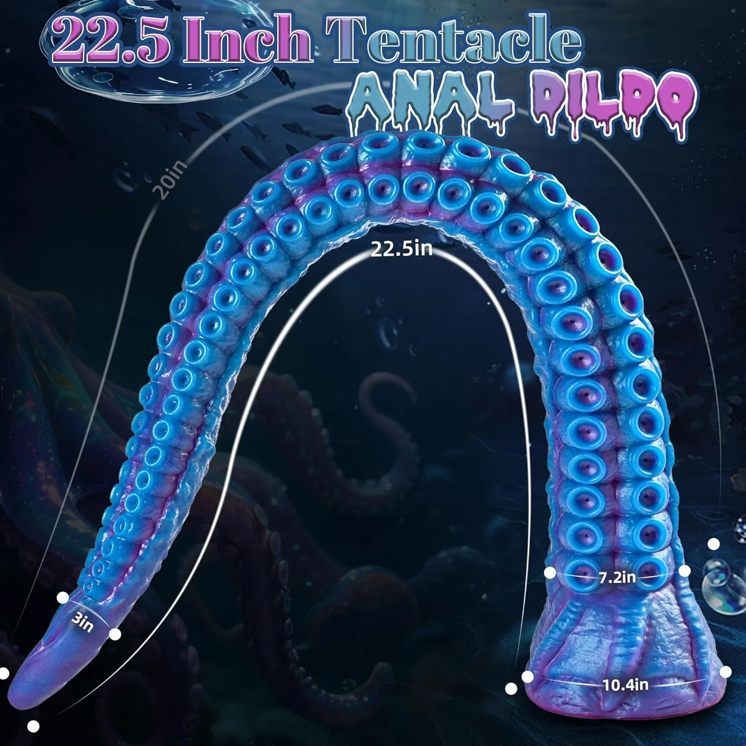 KrakenCoil 22.5" XL Tentacle Fantasy Dildo Suction - Image 4