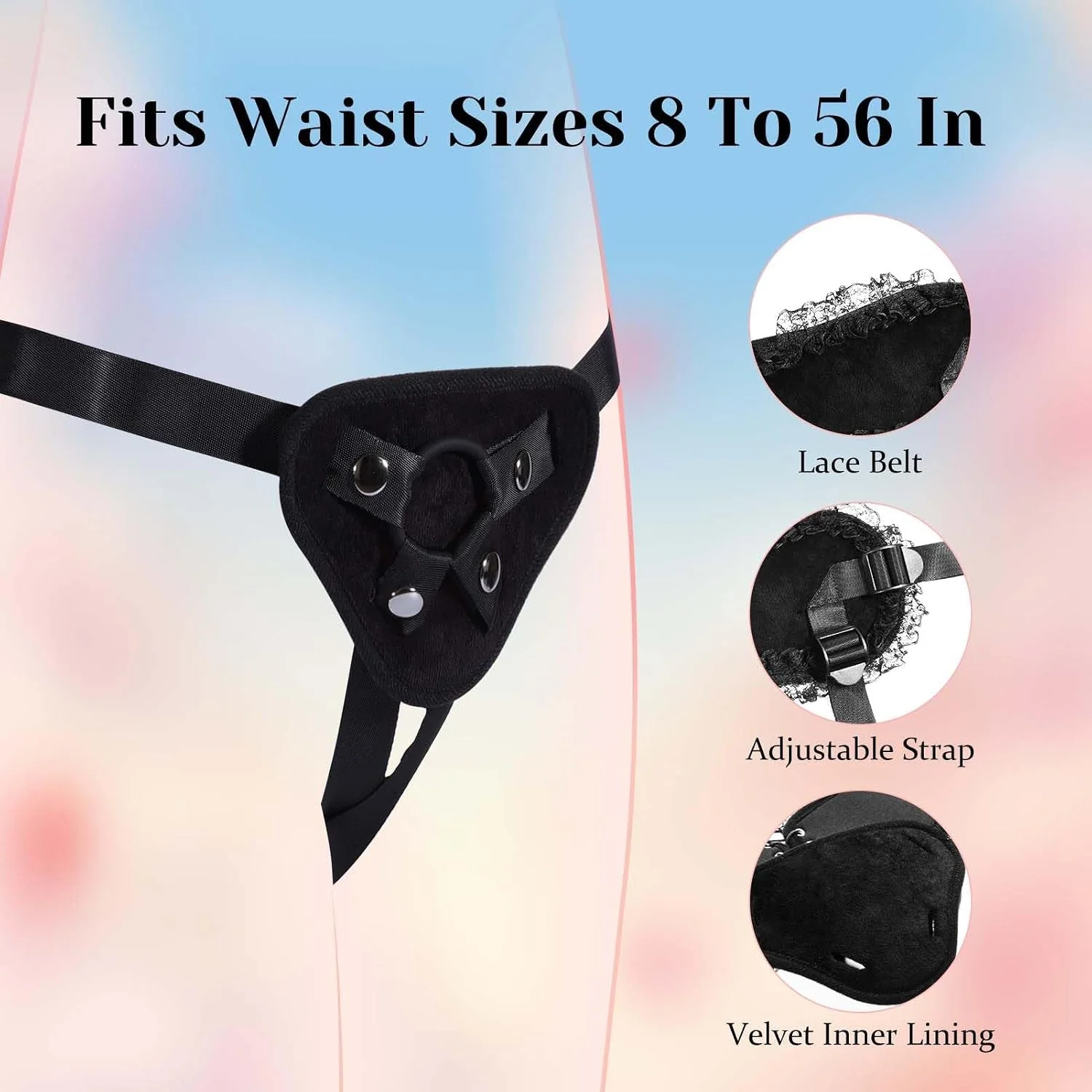 LaceMate Realistic Silicone Strap-On Dildo Lace Harness - Image 2