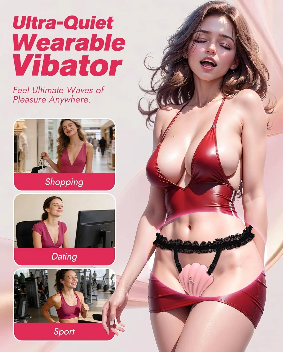 LaceShell App-Control Wearable Shell Clit Stimulator - Image 3