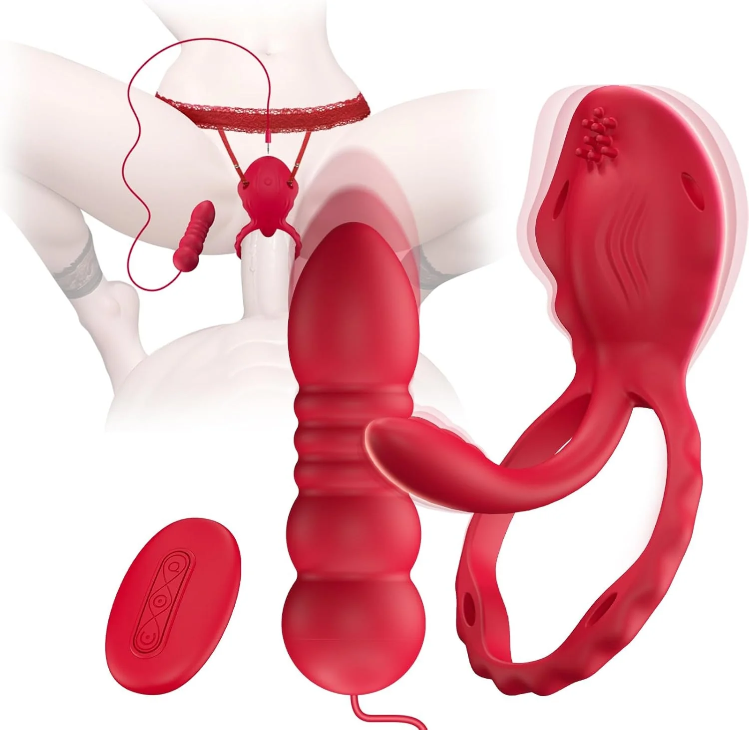 LaceThrust Couples Thrusting Massager Vibrating Ring - Image 2