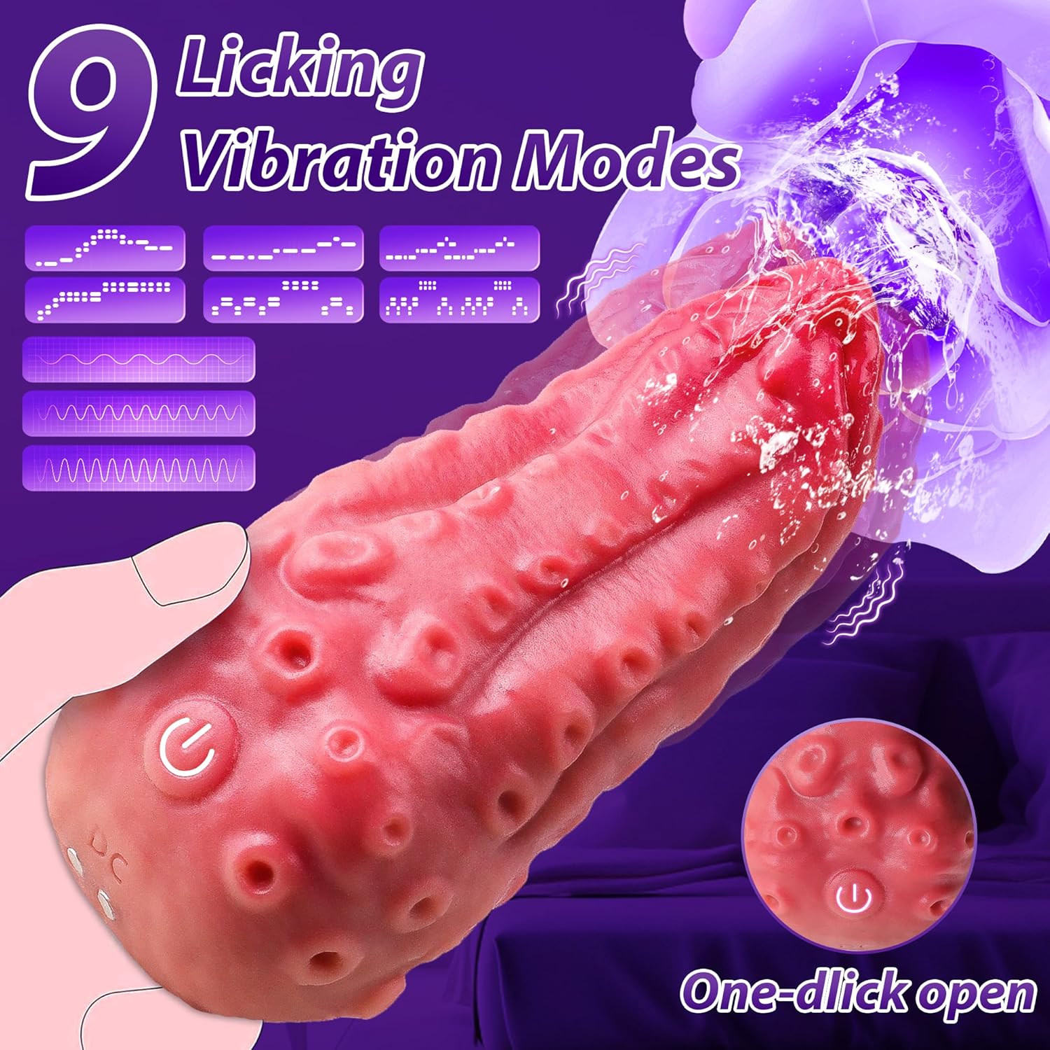 LavaLick Octo Tongue Rose Vibrator - Image 3