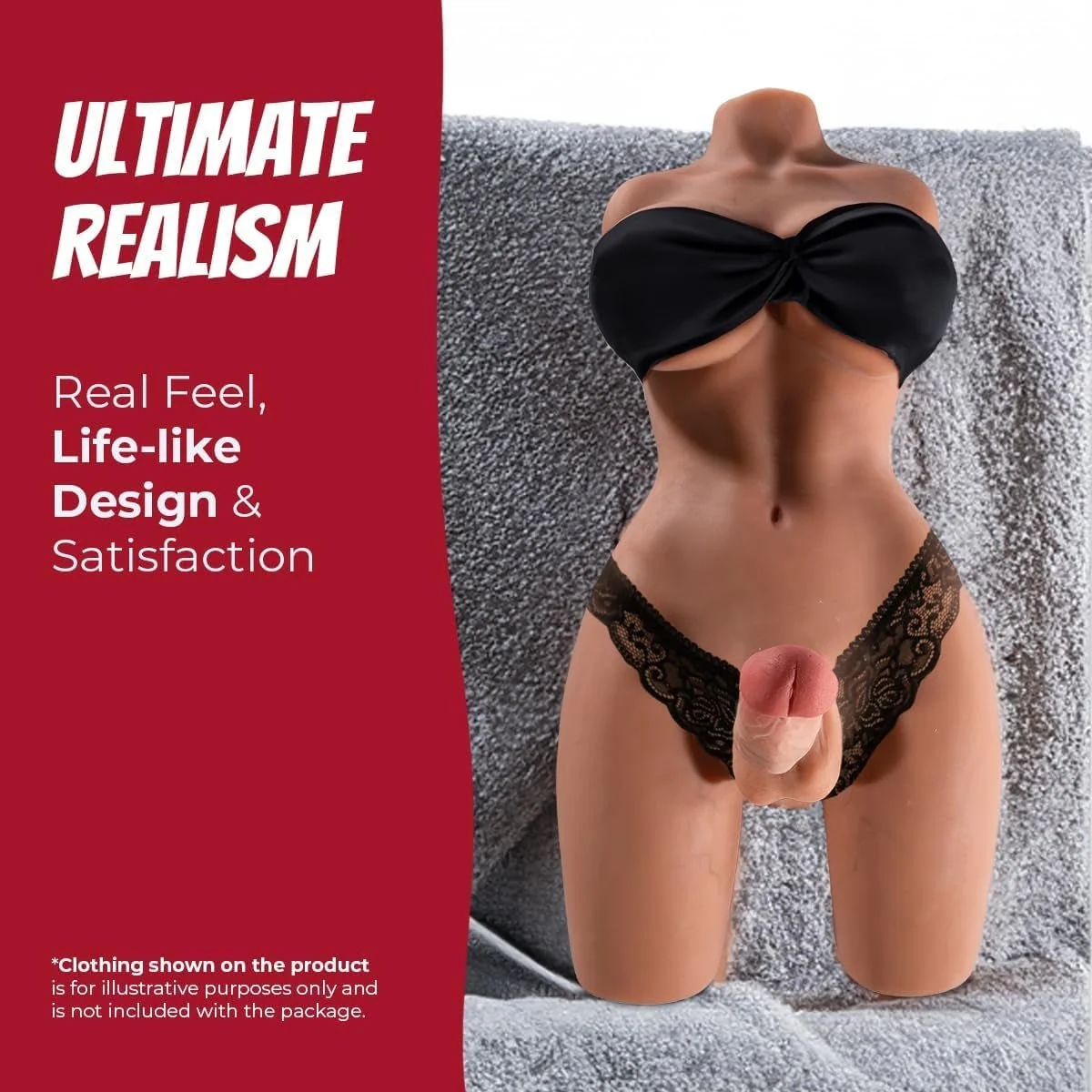 LenaArch 4-in-1 Trans Torso Sex Doll | 7" Bendable Dildo - Image 6