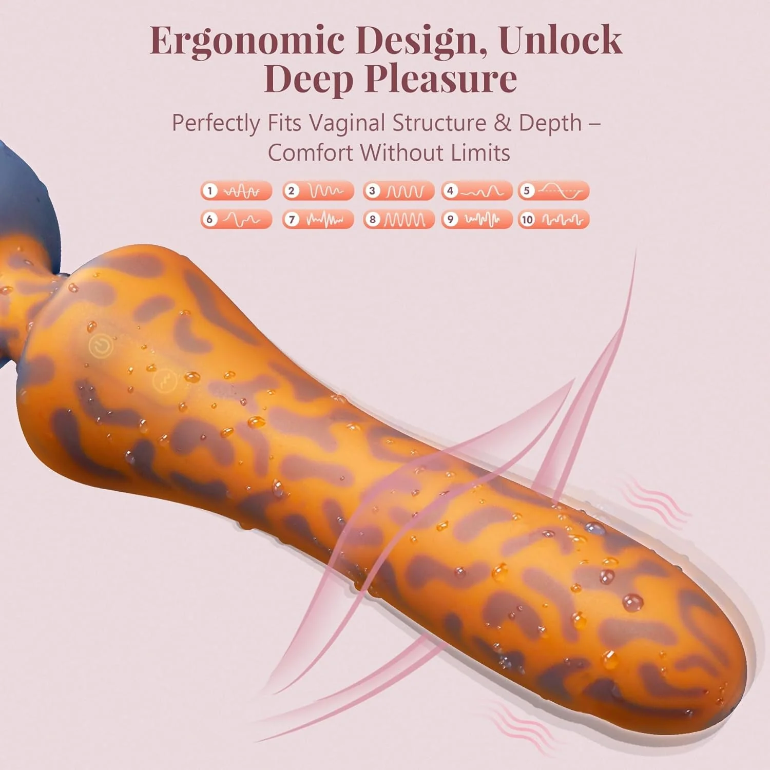 LeopardLush Dual-Headed G-Spot Vibrator Wand - Image 4